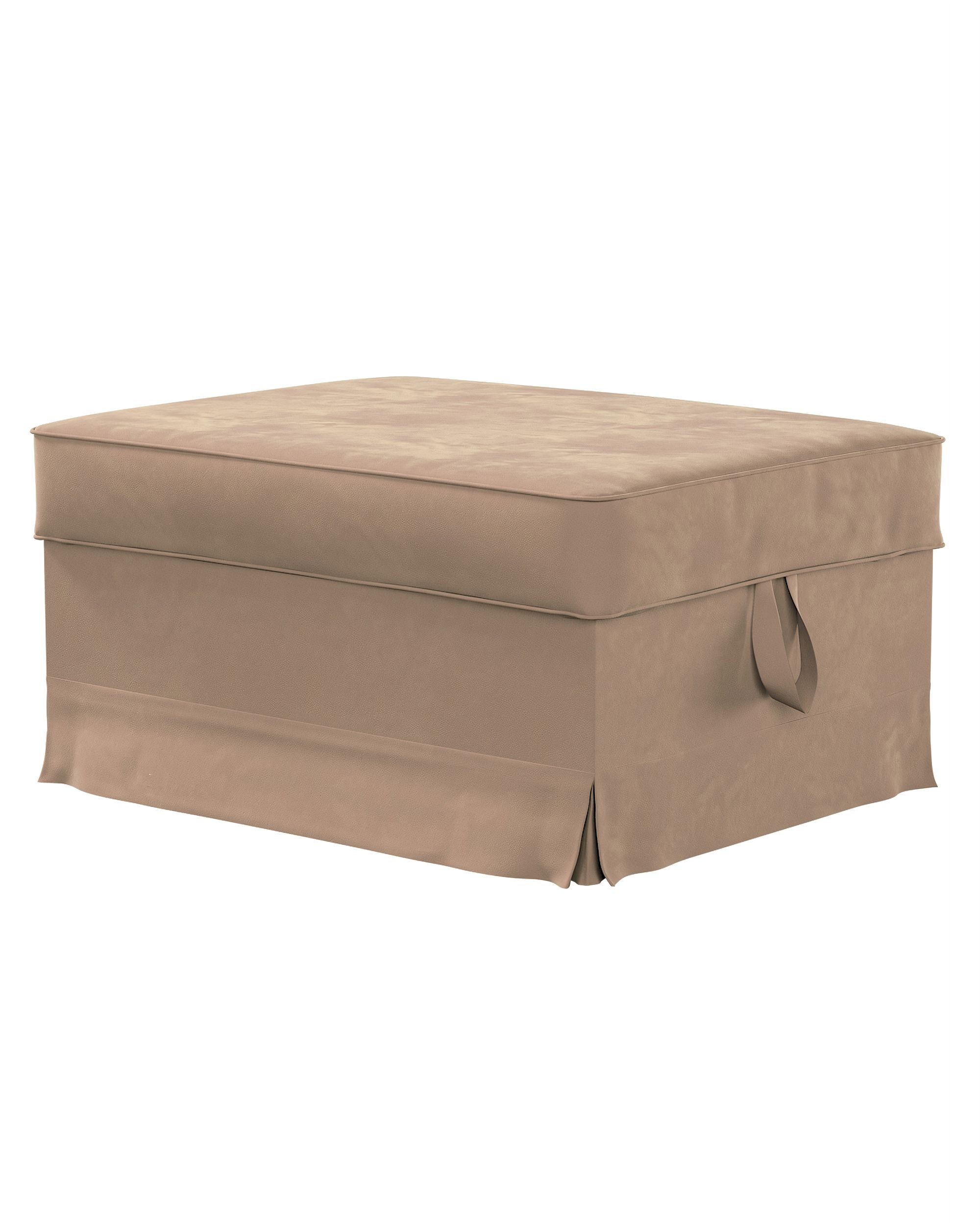 Bezug für Ektorp Bromma Hocker Farbe beige Stoff glänzend, samt