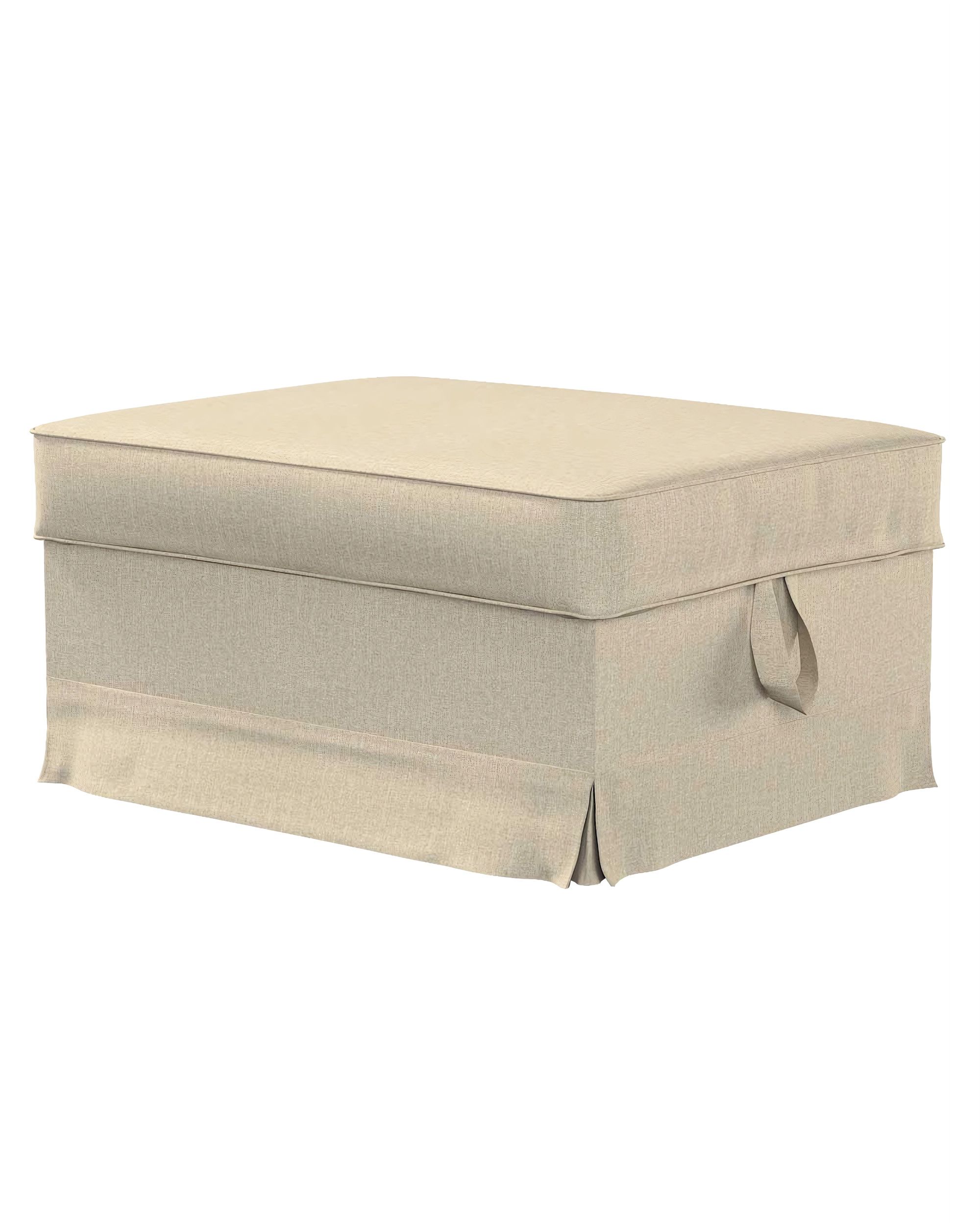 Bezug für Ektorp Bromma Hocker Farbe beige Stoff strukturiert