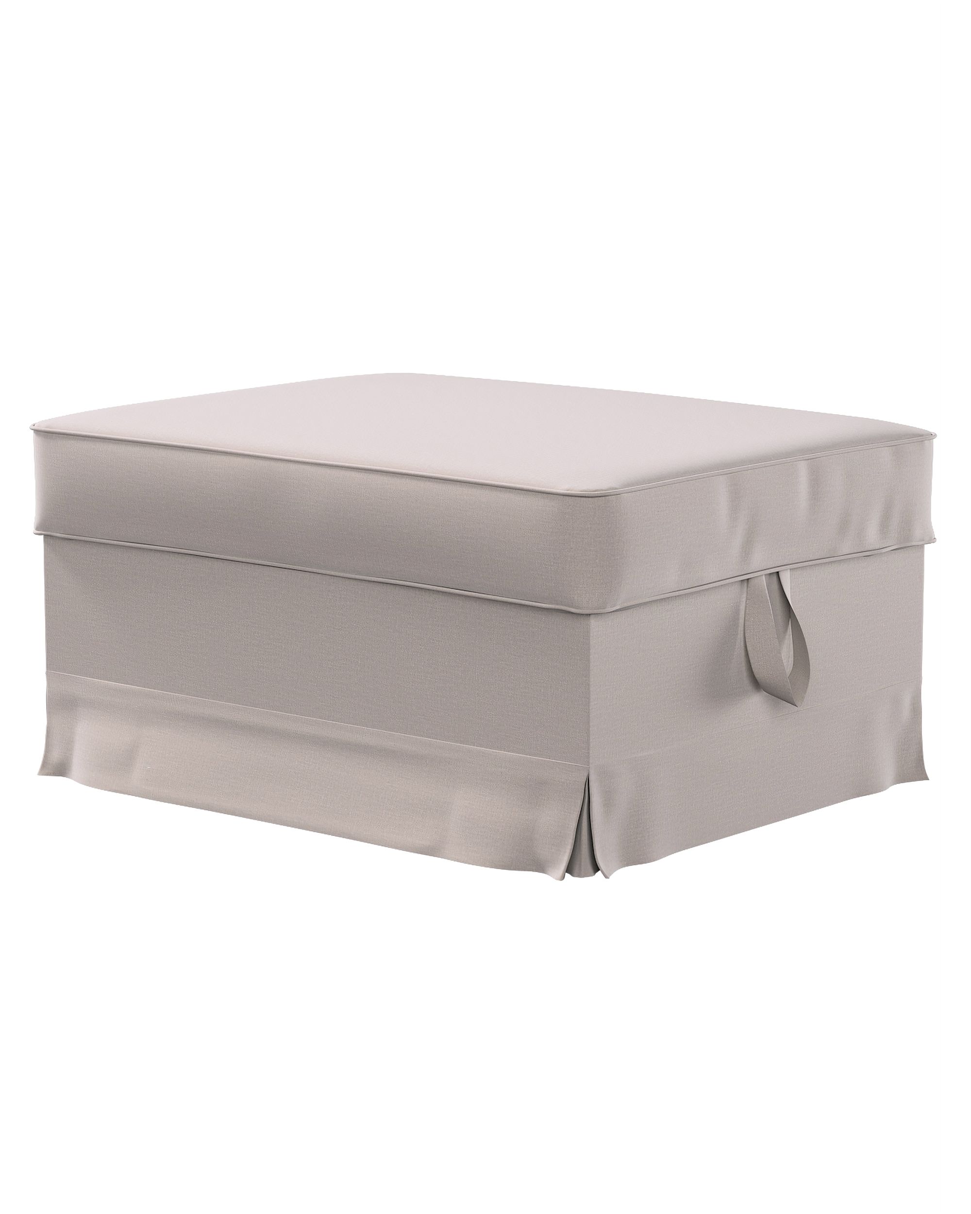 Bezug für Ektorp Bromma Hocker Farbe beige Stoff samt
