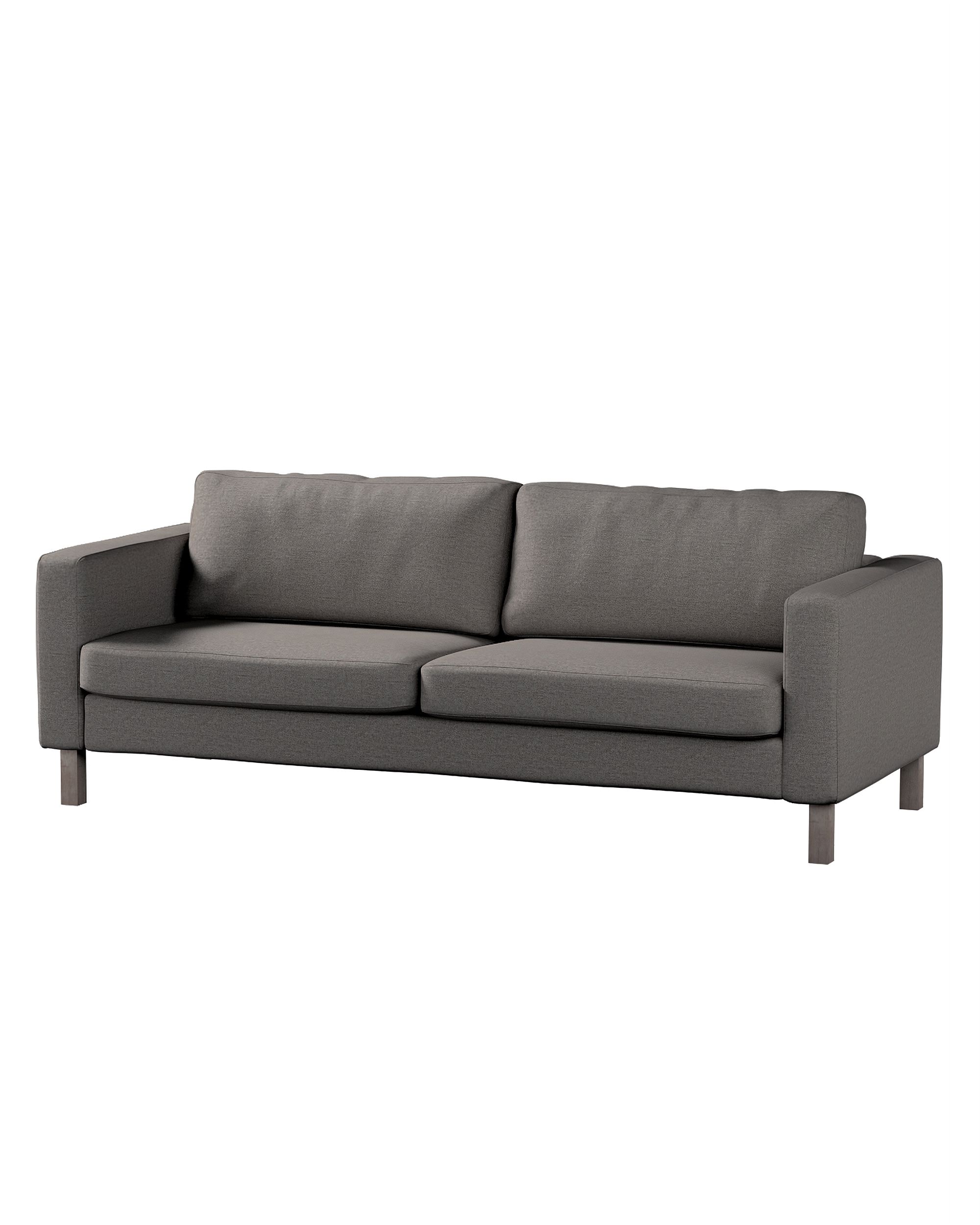 Bezug für Karlstad 3-Sitzer Sofa nicht ausklappbar, kurz Farbe grau Stoff strukturiert