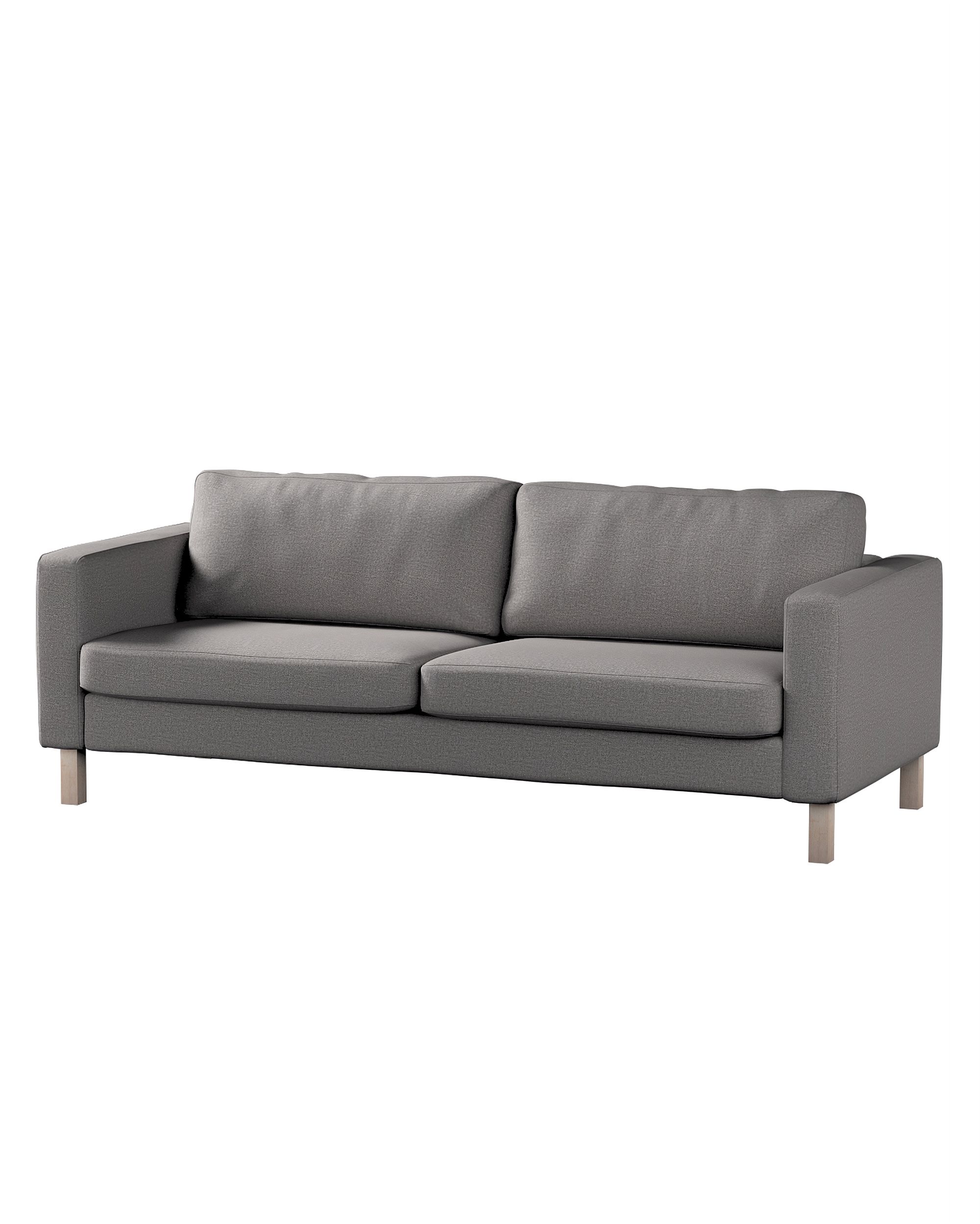 Bezug für Karlstad 3-Sitzer Sofa nicht ausklappbar, kurz Farbe grau Stoff strukturiert