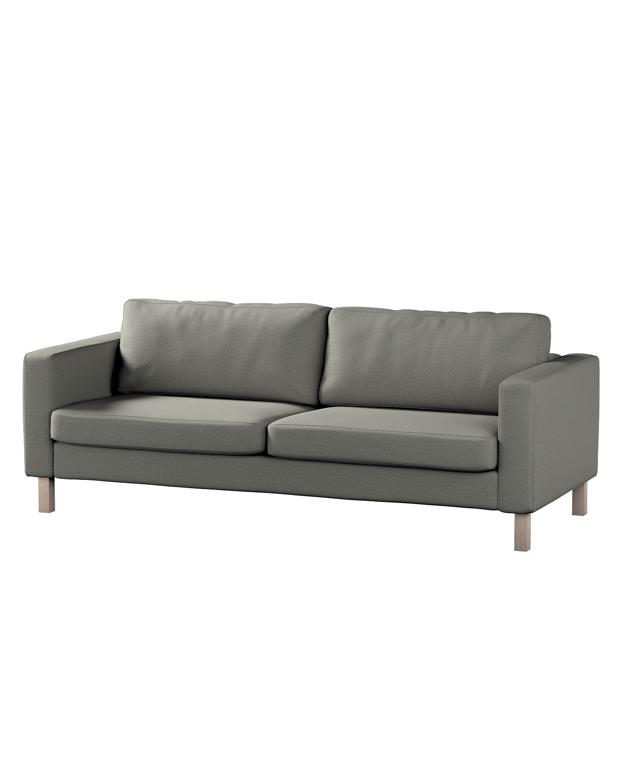 Bezug für Karlstad 3-Sitzer Sofa nicht ausklappbar, kurz Farbe grau Stoff strukturiert