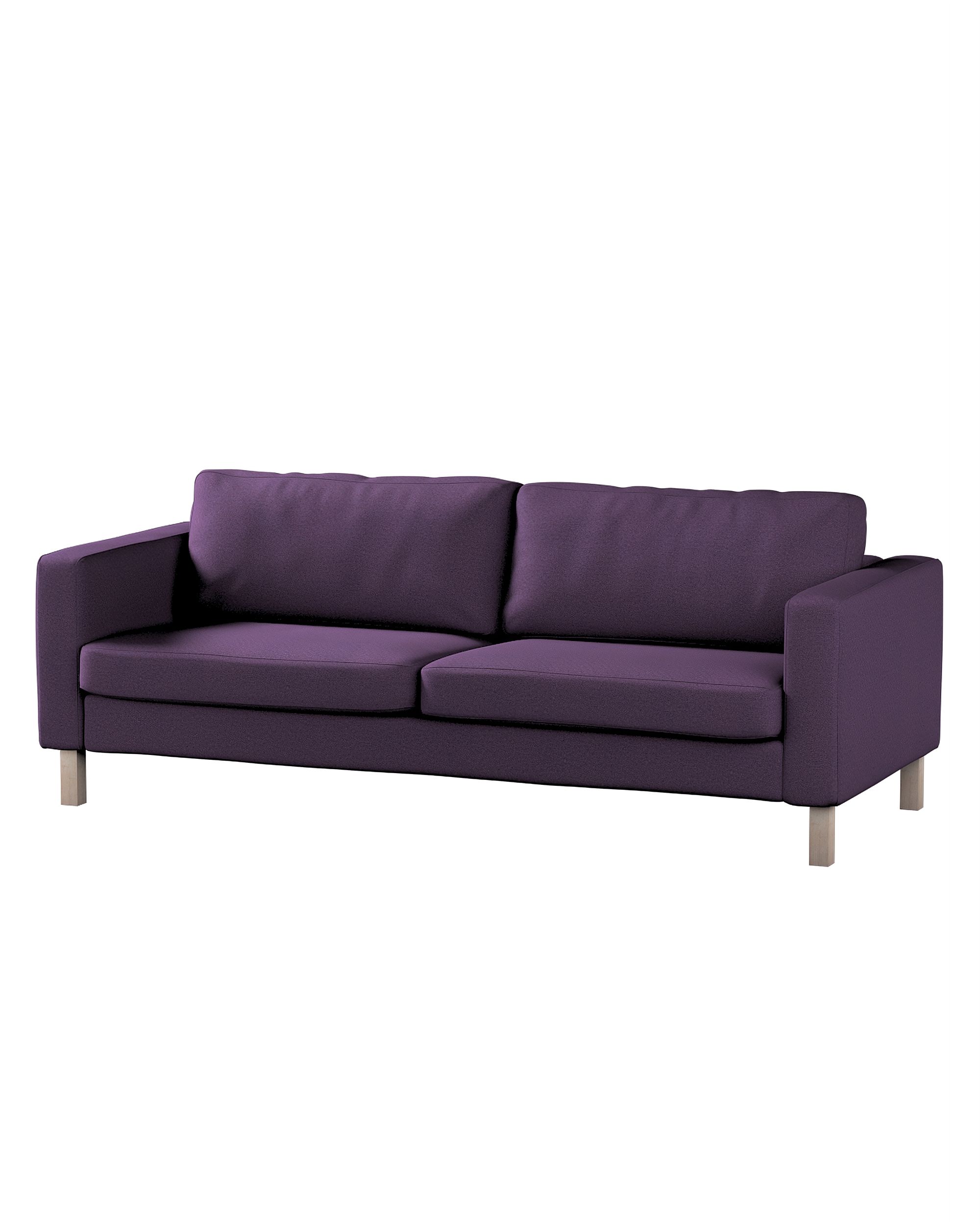 Bezug für Karlstad 3-Sitzer Sofa nicht ausklappbar, kurz Farbe violett Stoff strukturiert