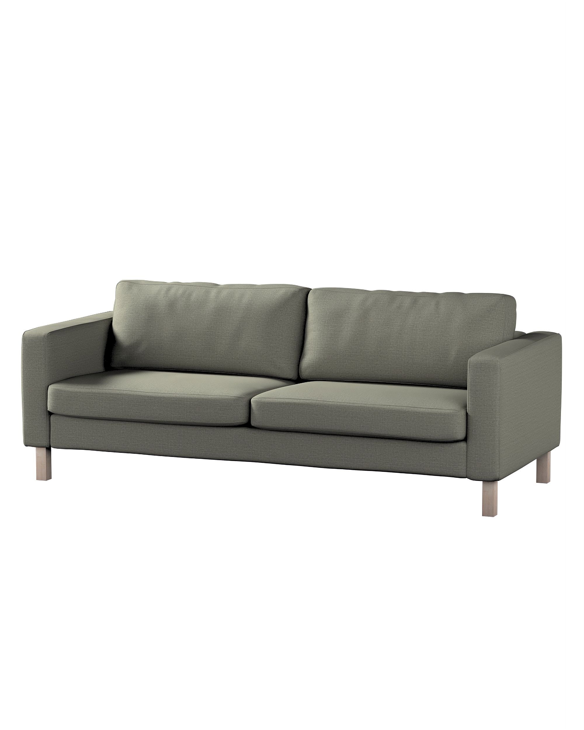 Bezug für Karlstad 3-Sitzer Sofa nicht ausklappbar, kurz Farbe grau Stoff strukturiert