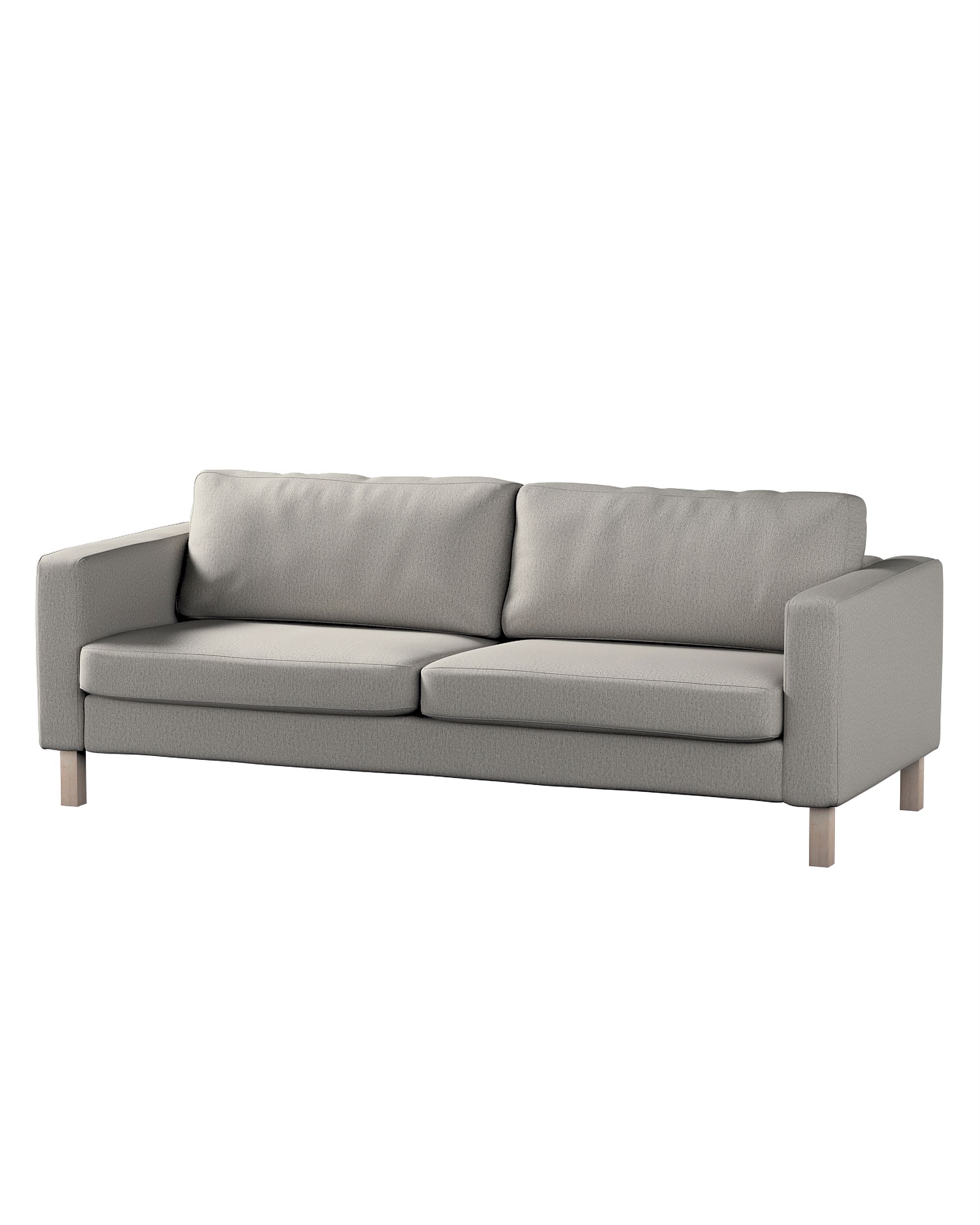 Bezug für Karlstad 3-Sitzer Sofa nicht ausklappbar, kurz Farbe grau Stoff strukturiert