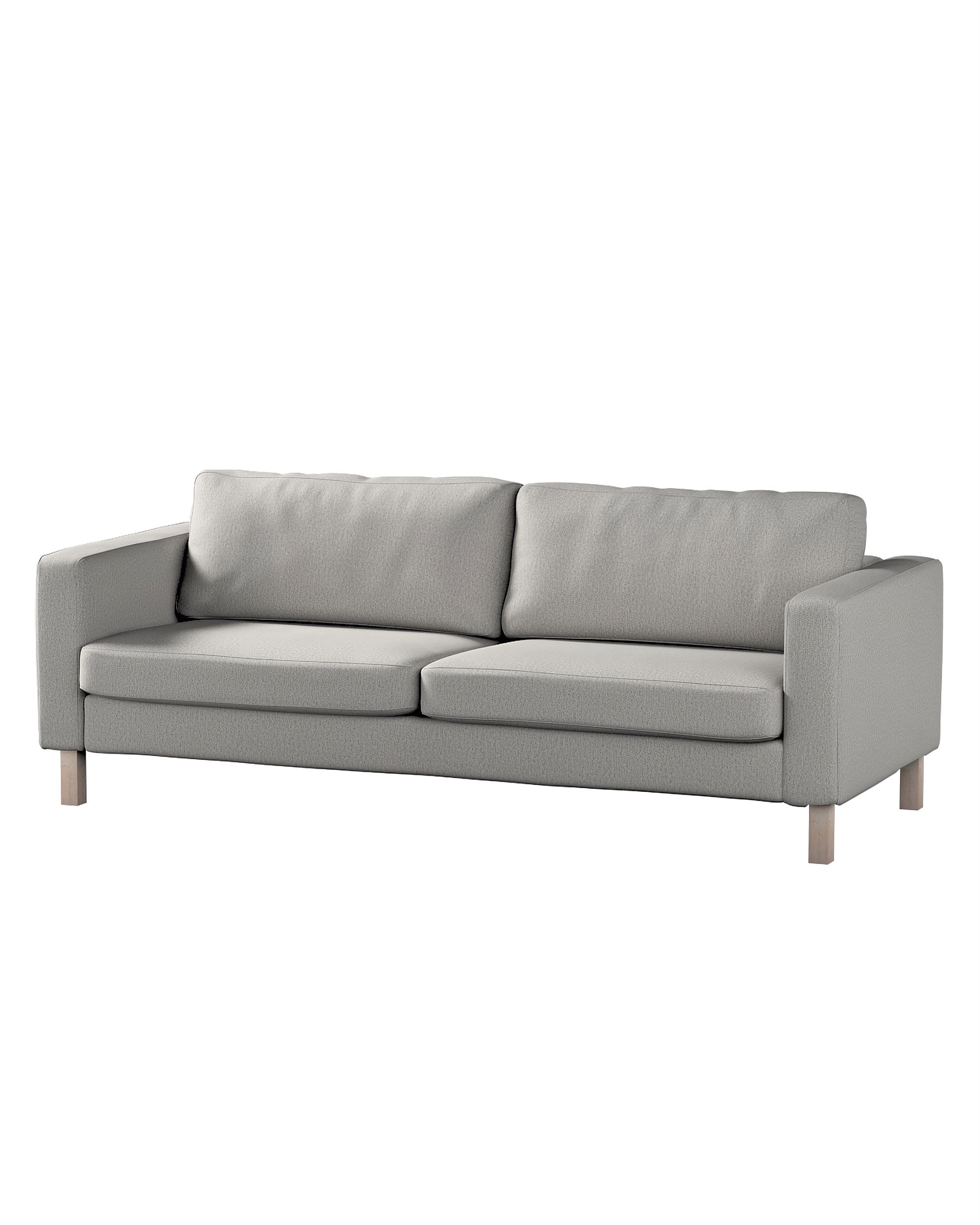 Bezug für Karlstad 3-Sitzer Sofa nicht ausklappbar, kurz Farbe grau Stoff strukturiert