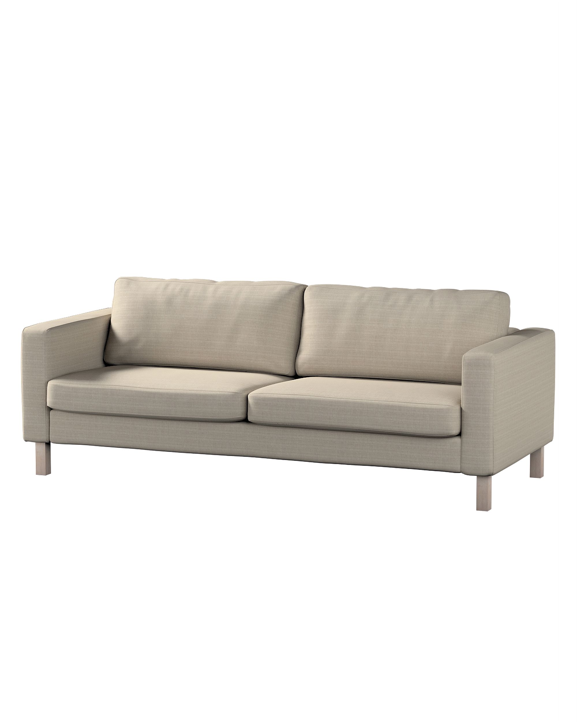 Bezug für Karlstad 3-Sitzer Sofa nicht ausklappbar, kurz Farbe beige Stoff strukturiert