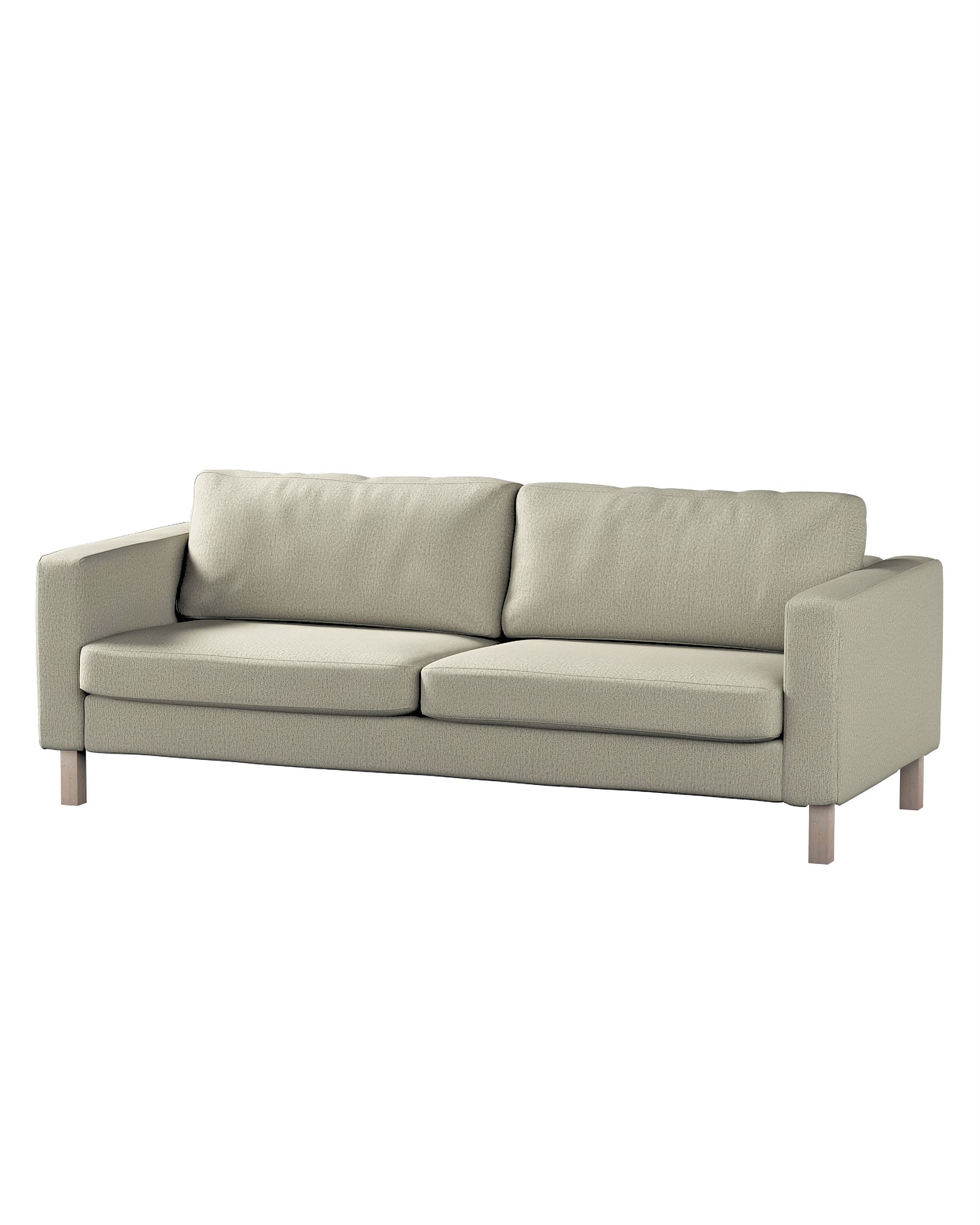Bezug für Karlstad 3-Sitzer Sofa nicht ausklappbar, kurz Farbe beige Stoff strukturiert