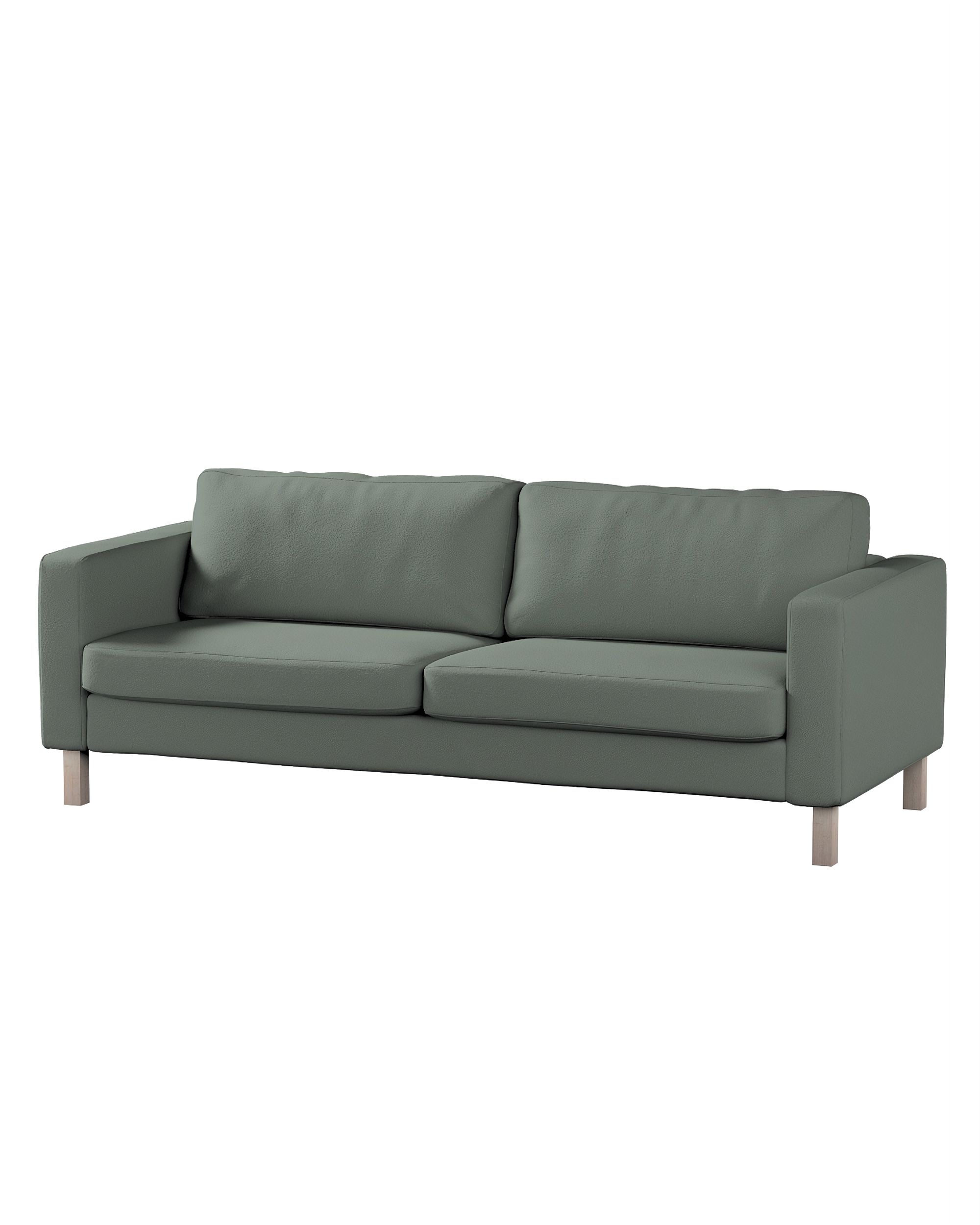 Bezug für Karlstad 3-Sitzer Sofa nicht ausklappbar, kurz Farbe grün Stoff strukturiert