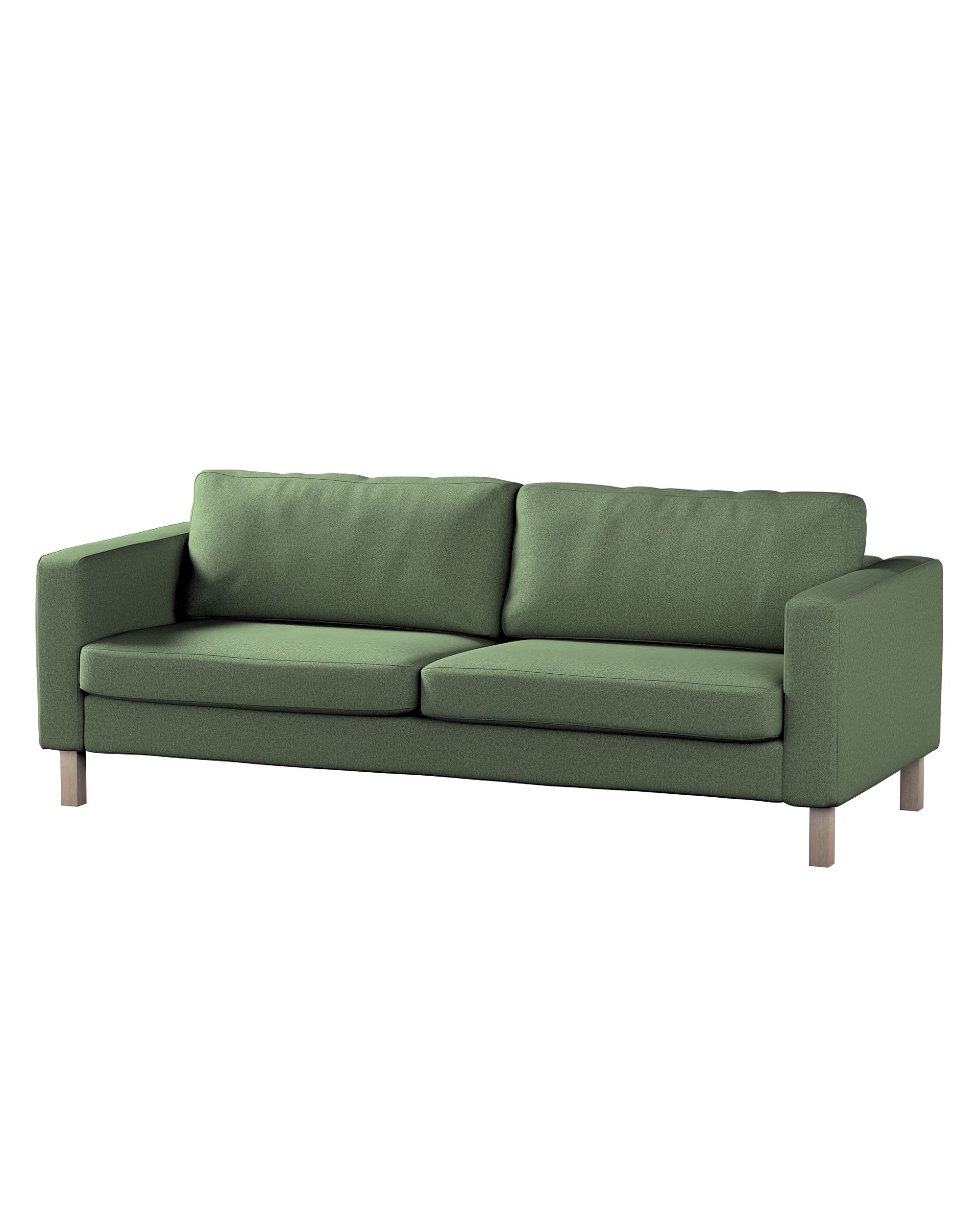 Bezug für Karlstad 3-Sitzer Sofa nicht ausklappbar, kurz Farbe grün Stoff strukturiert