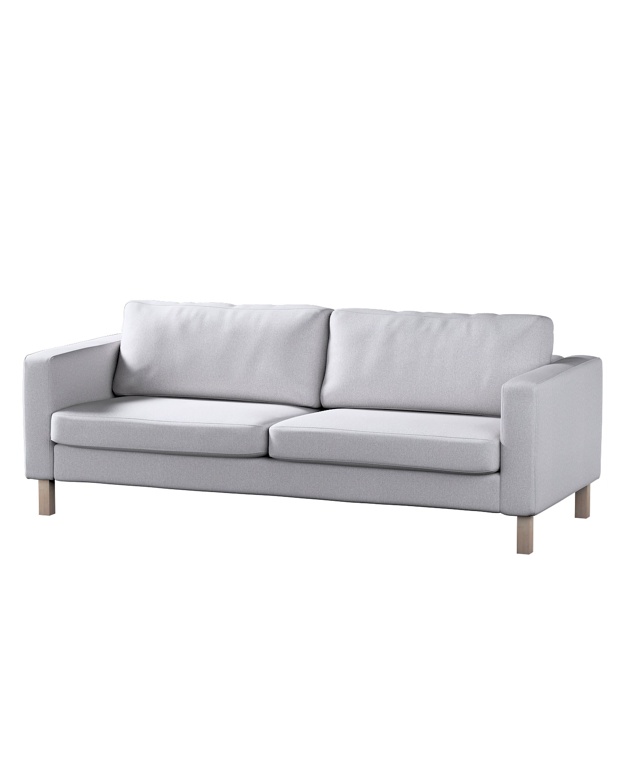Bezug für Karlstad 3-Sitzer Sofa nicht ausklappbar, kurz Farbe grau Stoff strukturiert