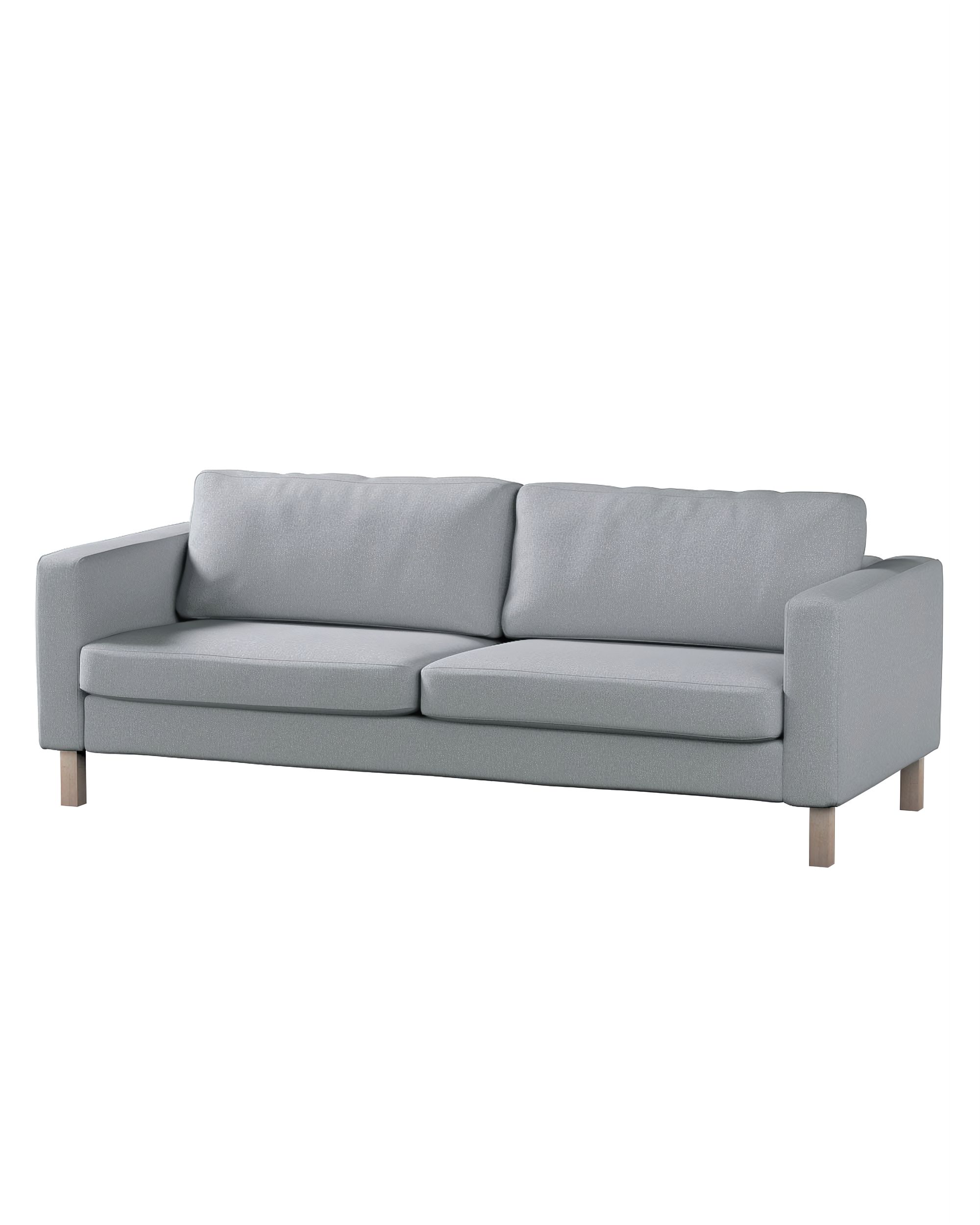 Bezug für Karlstad 3-Sitzer Sofa nicht ausklappbar, kurz Farbe grau Stoff strukturiert