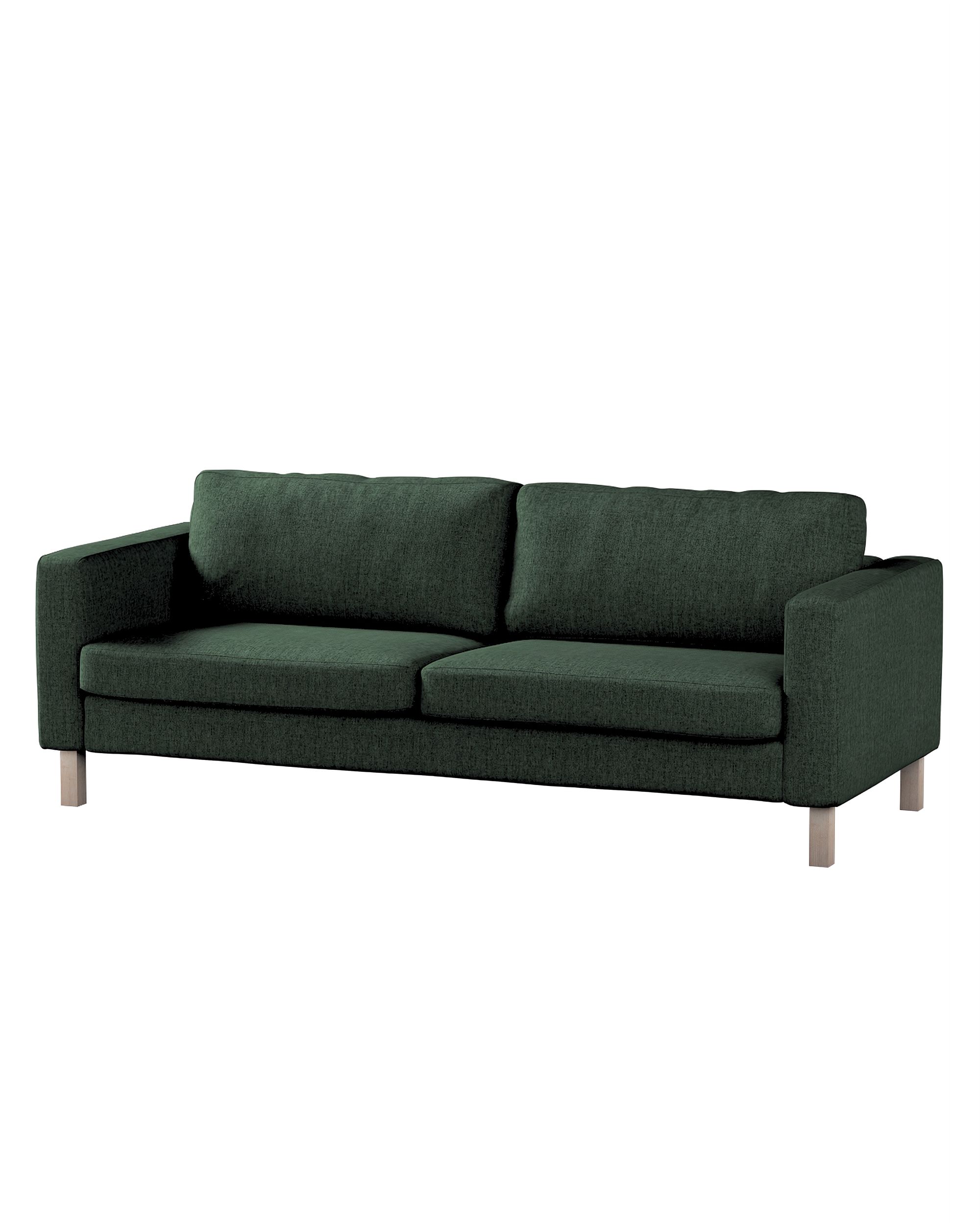 Bezug für Karlstad 3-Sitzer Sofa nicht ausklappbar, kurz Farbe grün Stoff strukturiert