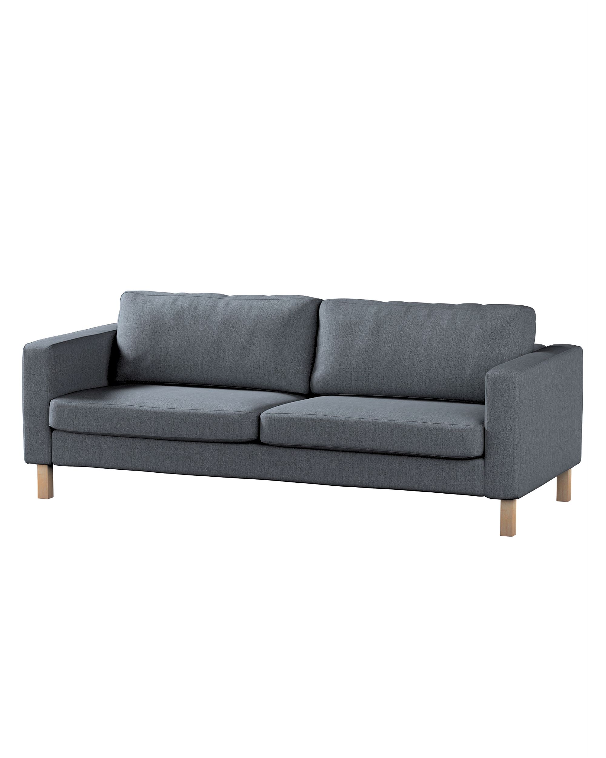 Bezug für Karlstad 3-Sitzer Sofa nicht ausklappbar, kurz Farbe grau Stoff strukturiert