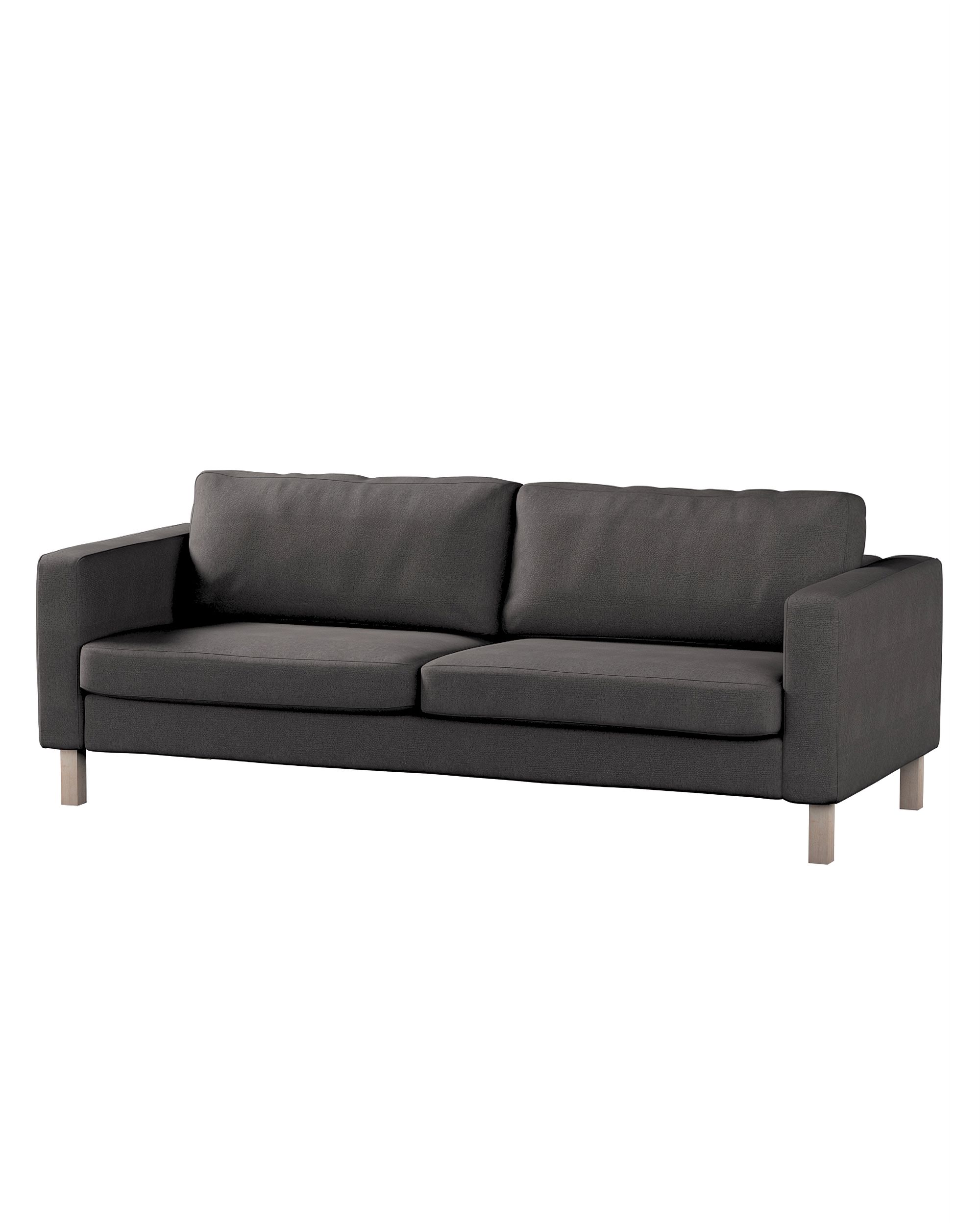 Bezug für Karlstad 3-Sitzer Sofa nicht ausklappbar, kurz Farbe grau Stoff strukturiert