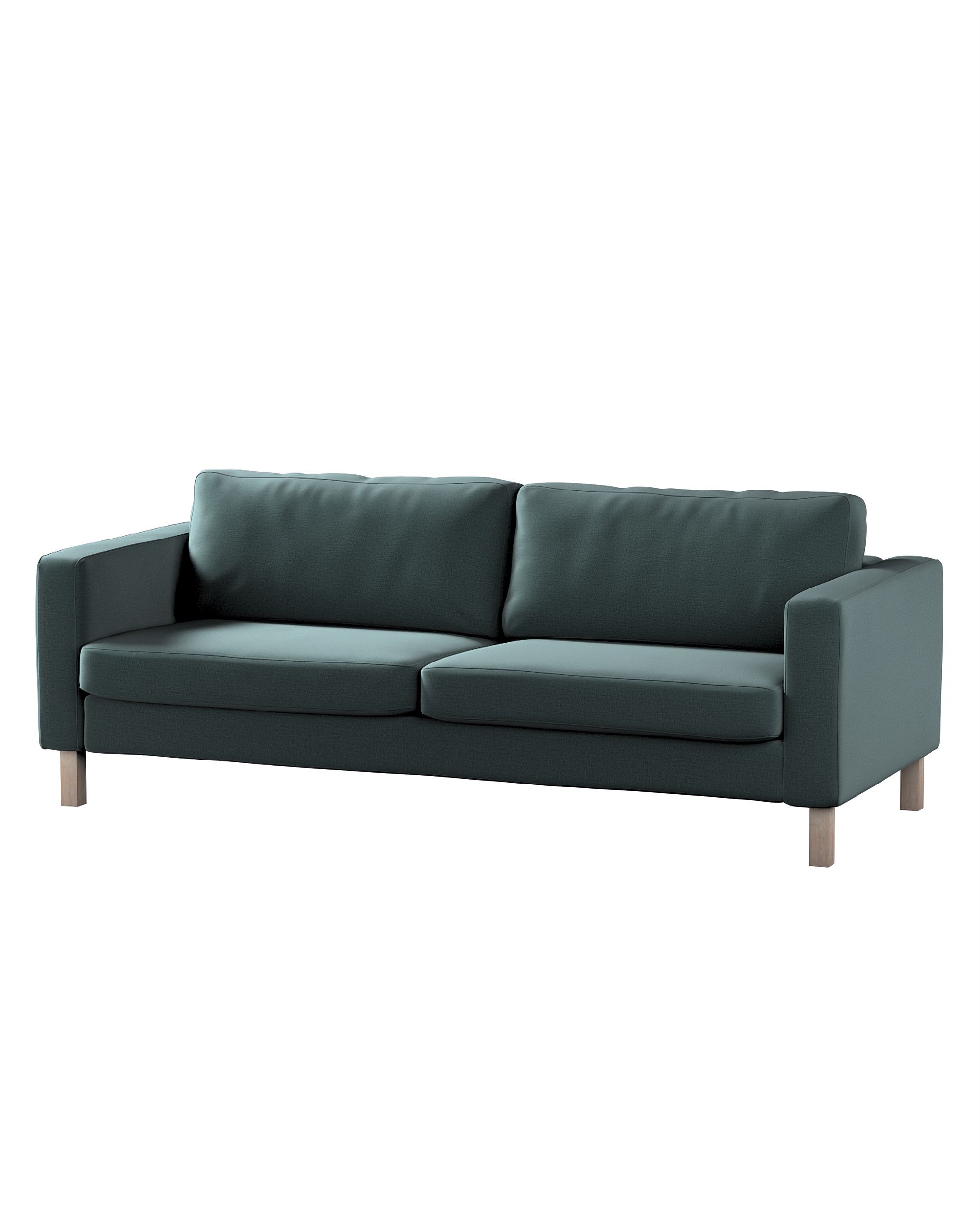 Bezug für Karlstad 3-Sitzer Sofa nicht ausklappbar, kurz Farbe grün Stoff samt