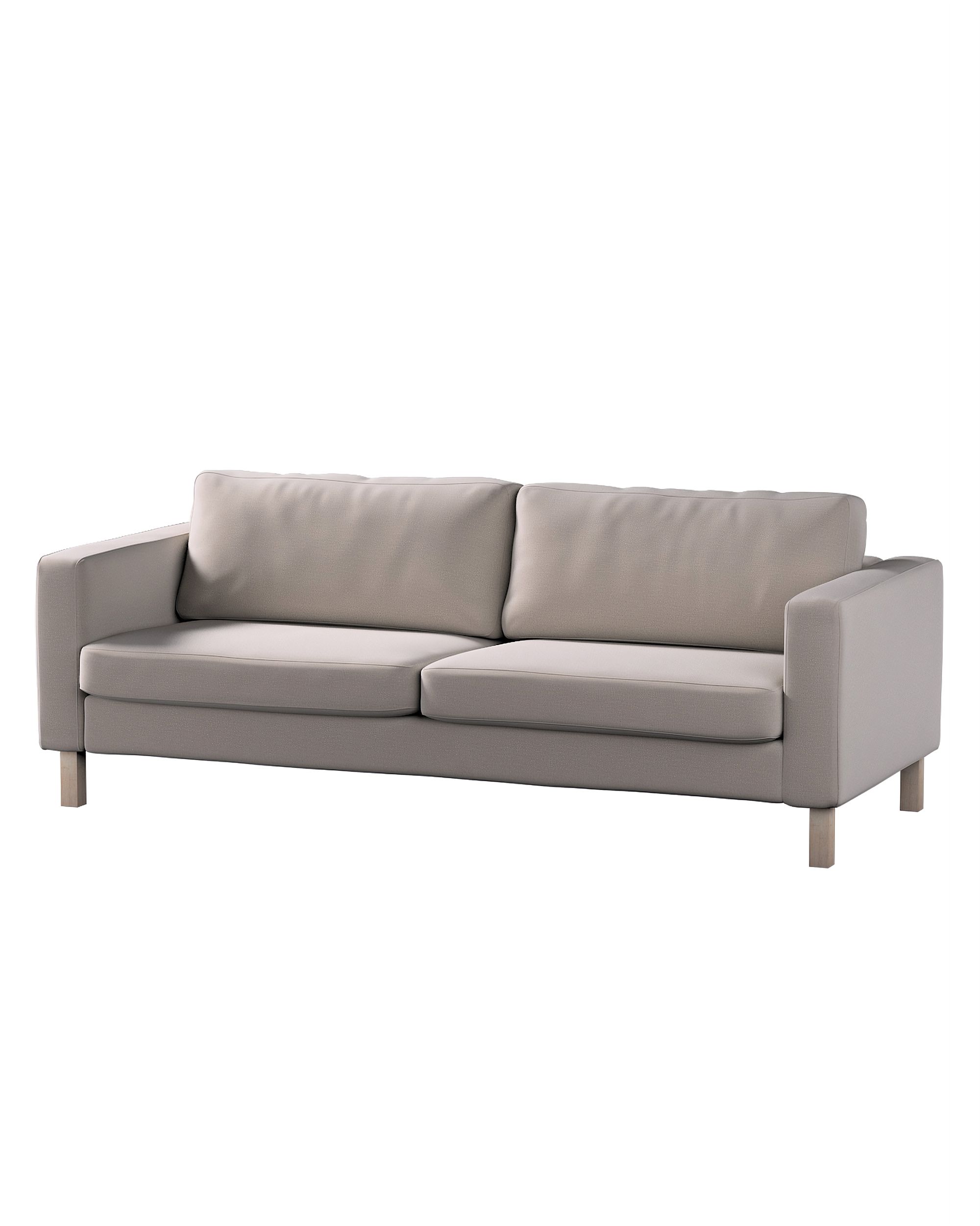 Bezug für Karlstad 3-Sitzer Sofa nicht ausklappbar, kurz Farbe beige Stoff samt