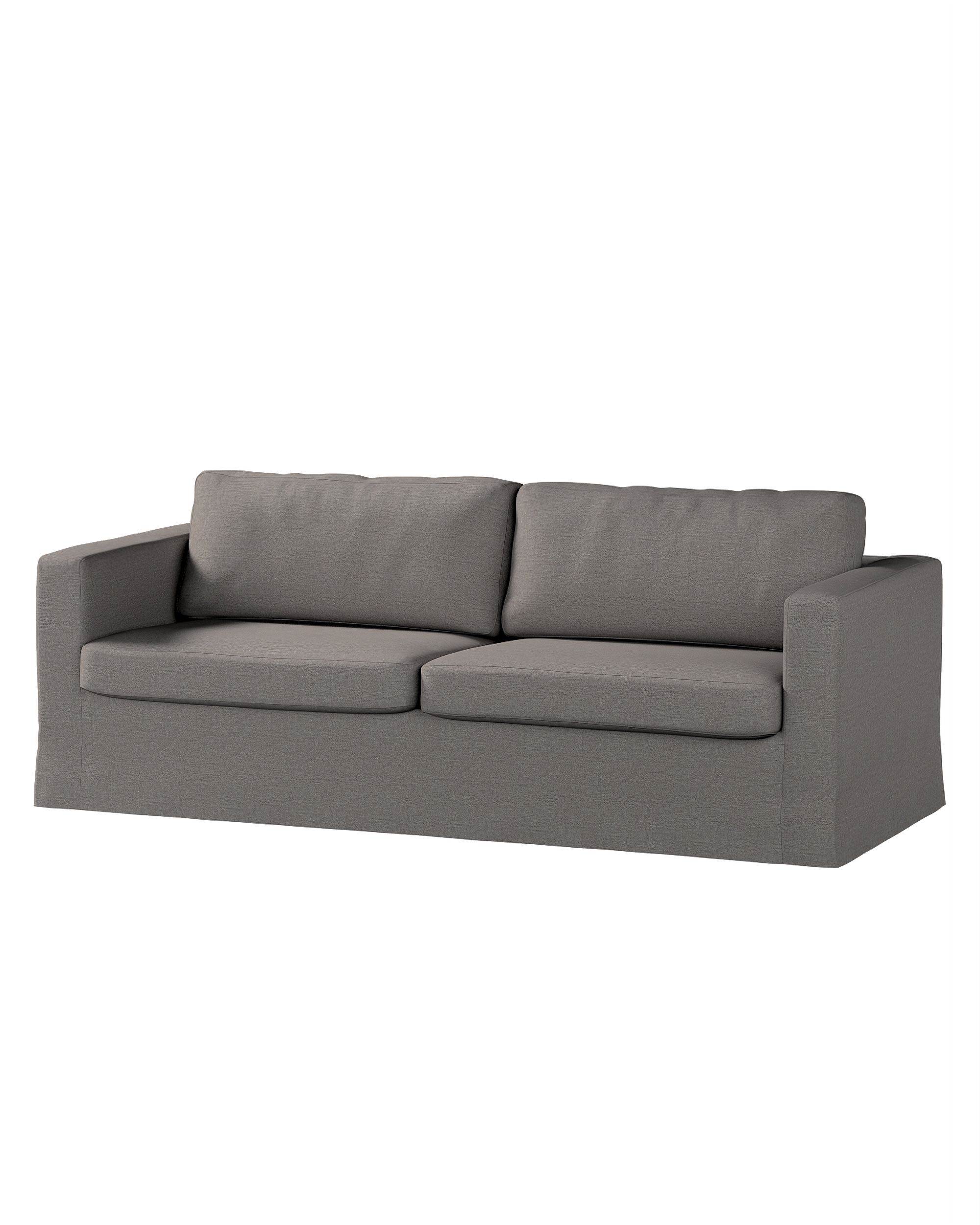Bezug für Karlstad 3-Sitzer Sofa nicht ausklappbar, lang Farbe grau Stoff strukturiert