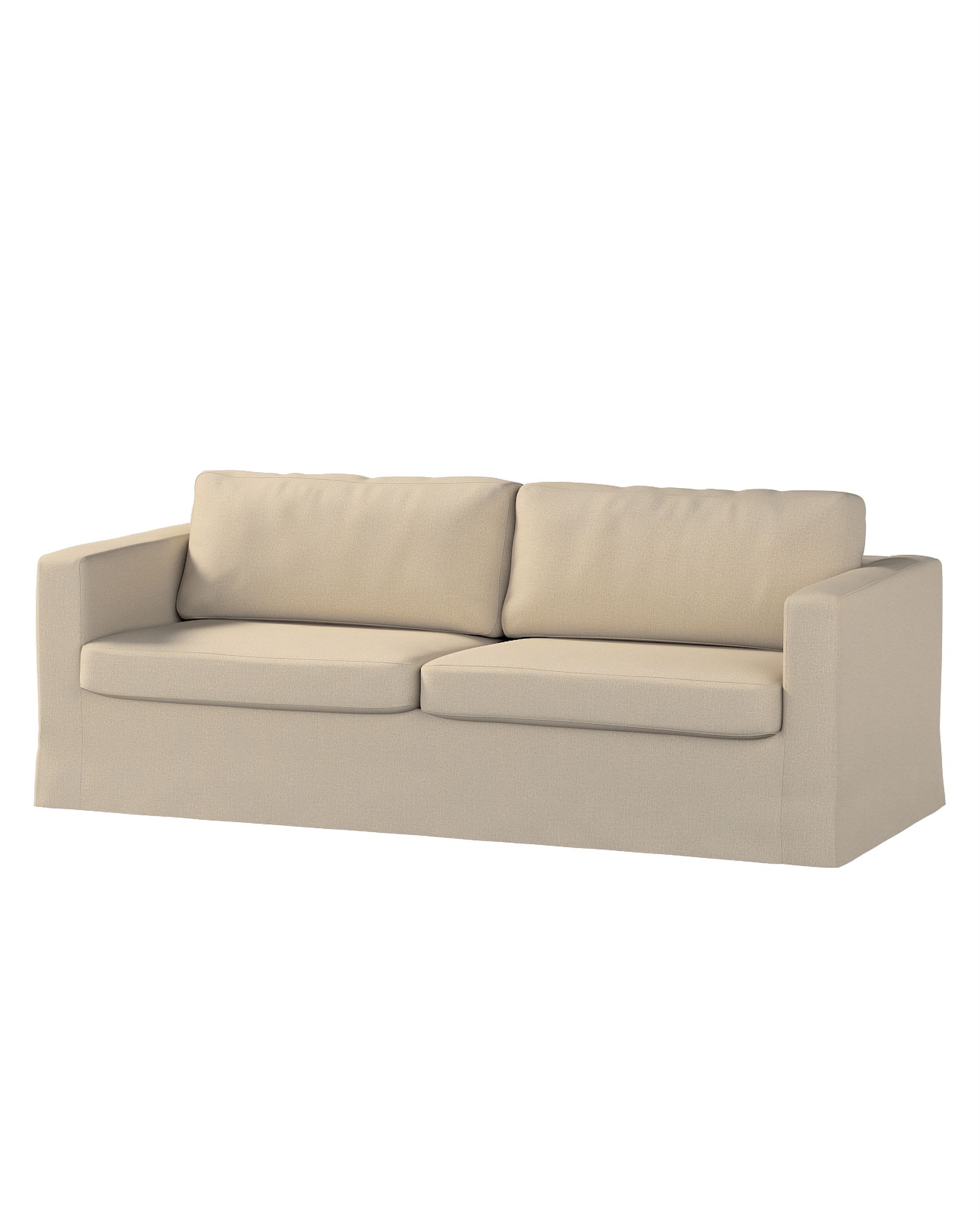 Bezug für Karlstad 3-Sitzer Sofa nicht ausklappbar, lang Farbe beige Stoff strukturiert