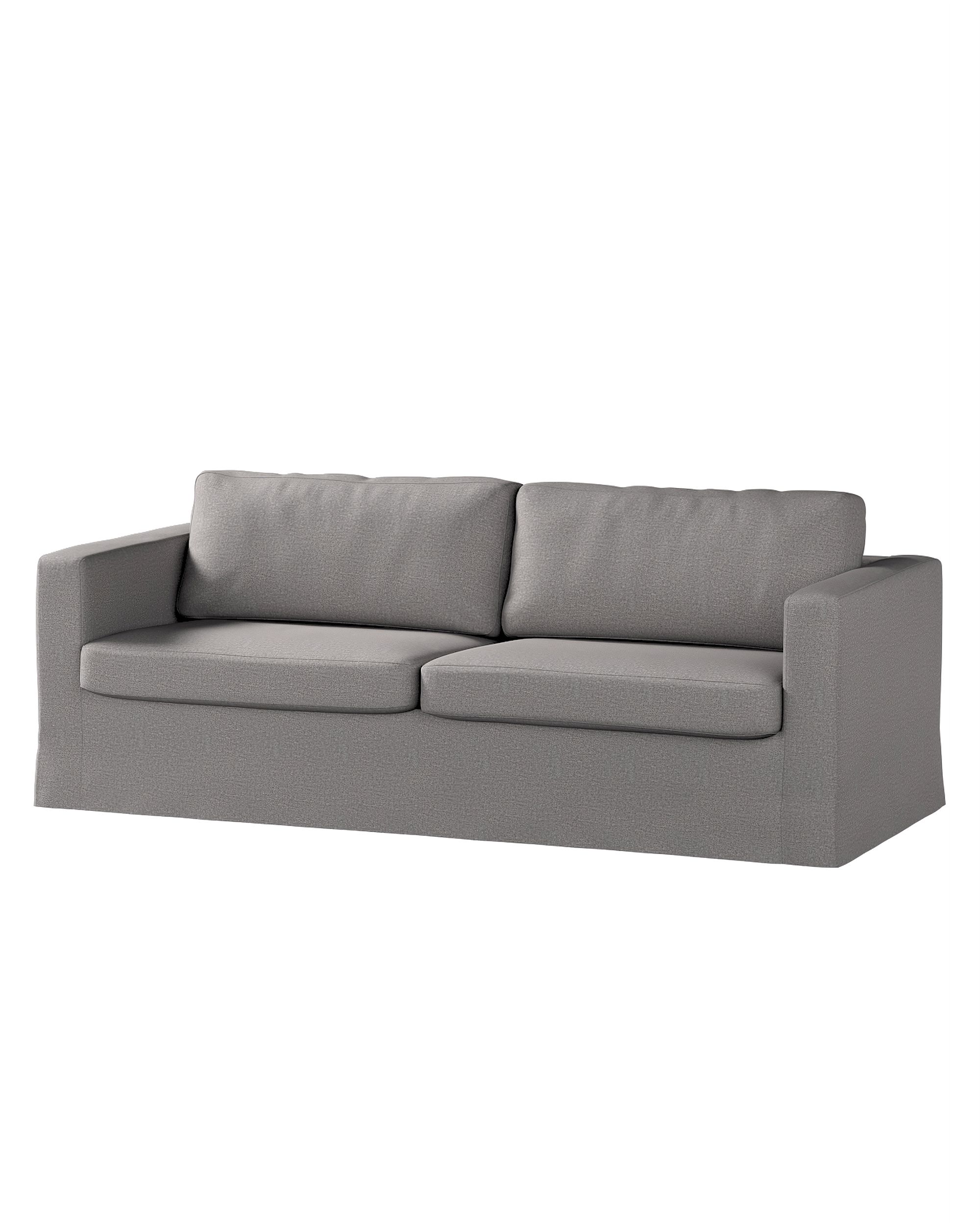 Bezug für Karlstad 3-Sitzer Sofa nicht ausklappbar, lang Farbe grau Stoff strukturiert