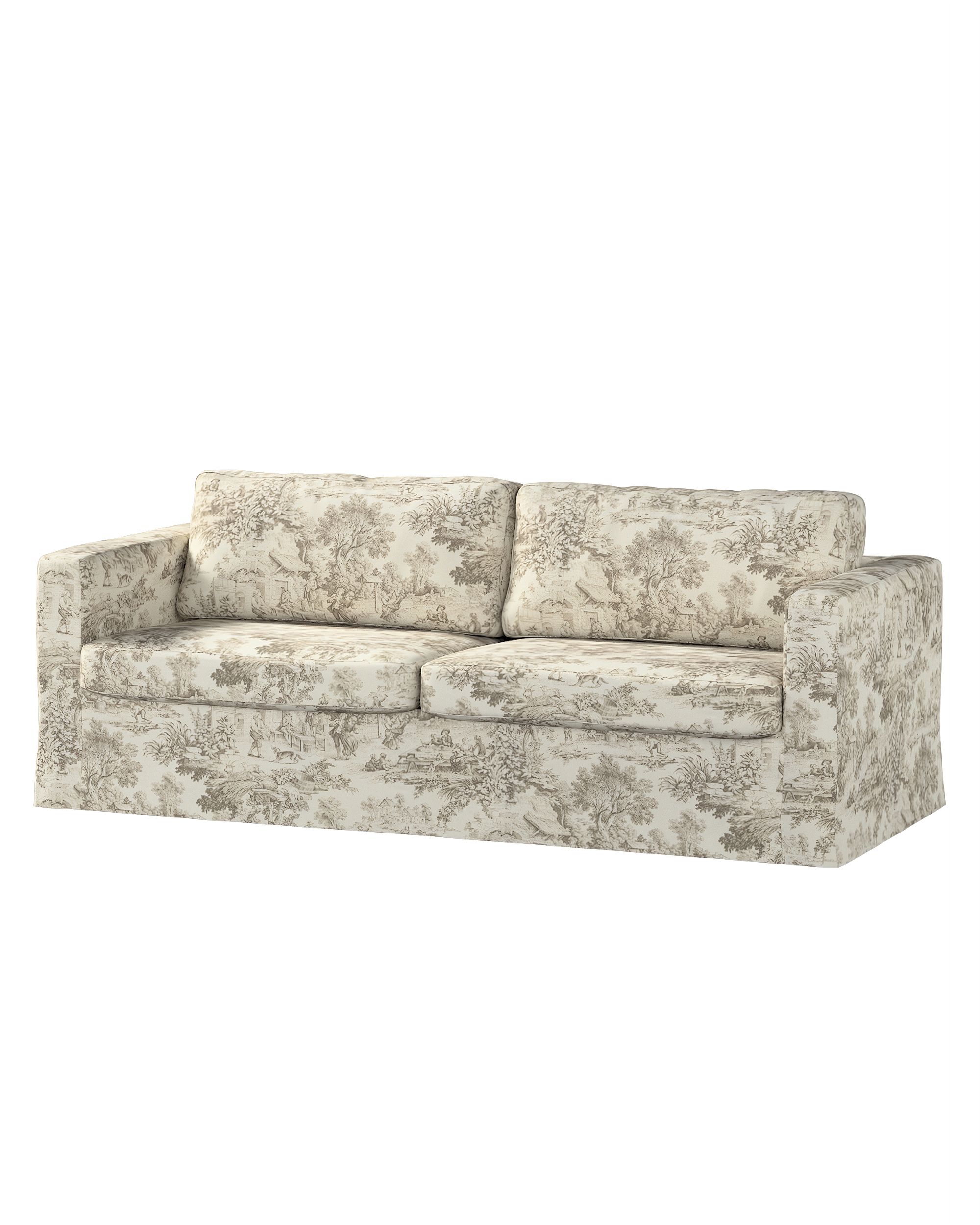 Bezug für Karlstad 3-Sitzer Sofa nicht ausklappbar, lang Farbe braun Stoff gemustert