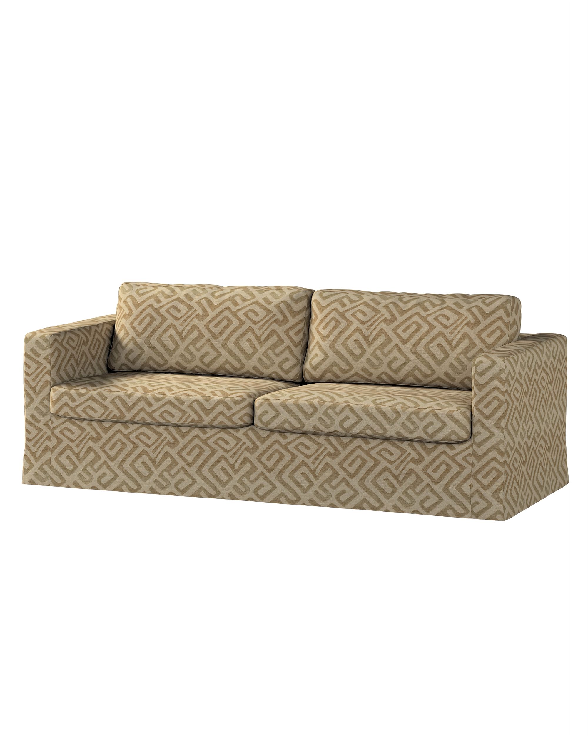 Bezug für Karlstad 3-Sitzer Sofa nicht ausklappbar, lang Farbe beige Stoff strukturiert, gemustert