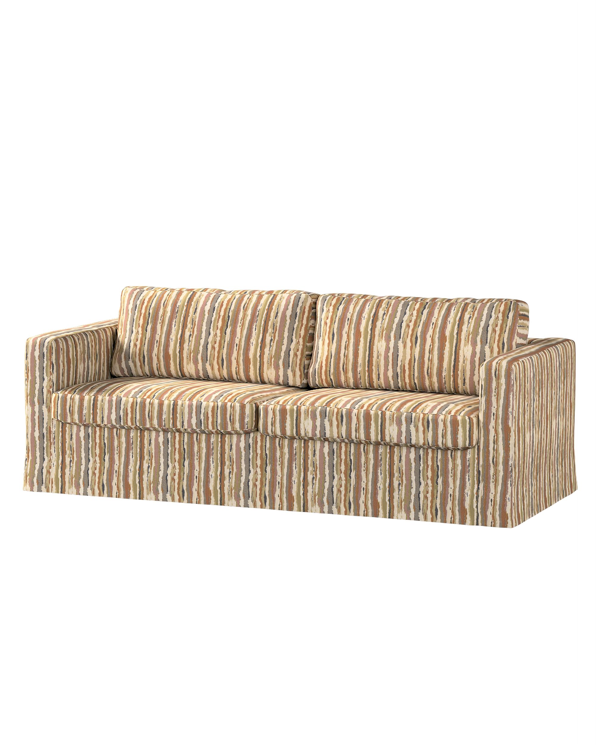 Bezug für Karlstad 3-Sitzer Sofa nicht ausklappbar, lang Farbe beige Stoff strukturiert, gemustert