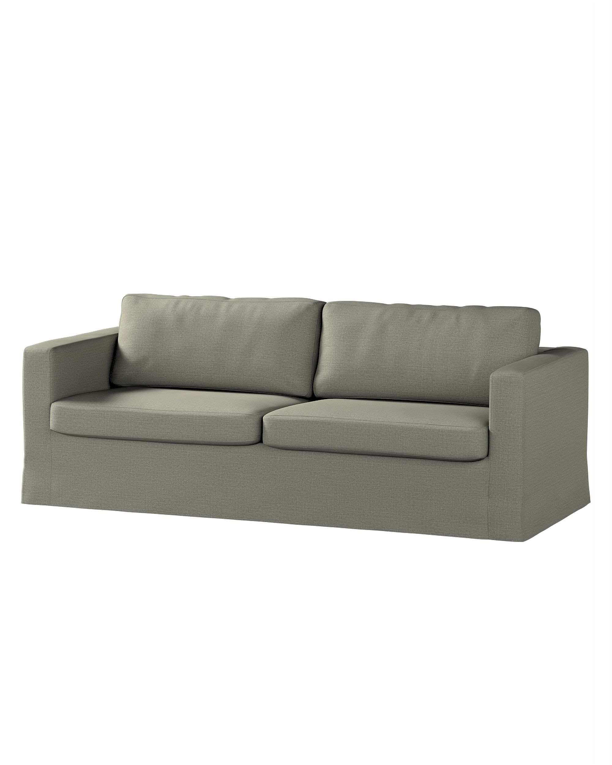 Bezug für Karlstad 3-Sitzer Sofa nicht ausklappbar, lang Farbe grau Stoff strukturiert