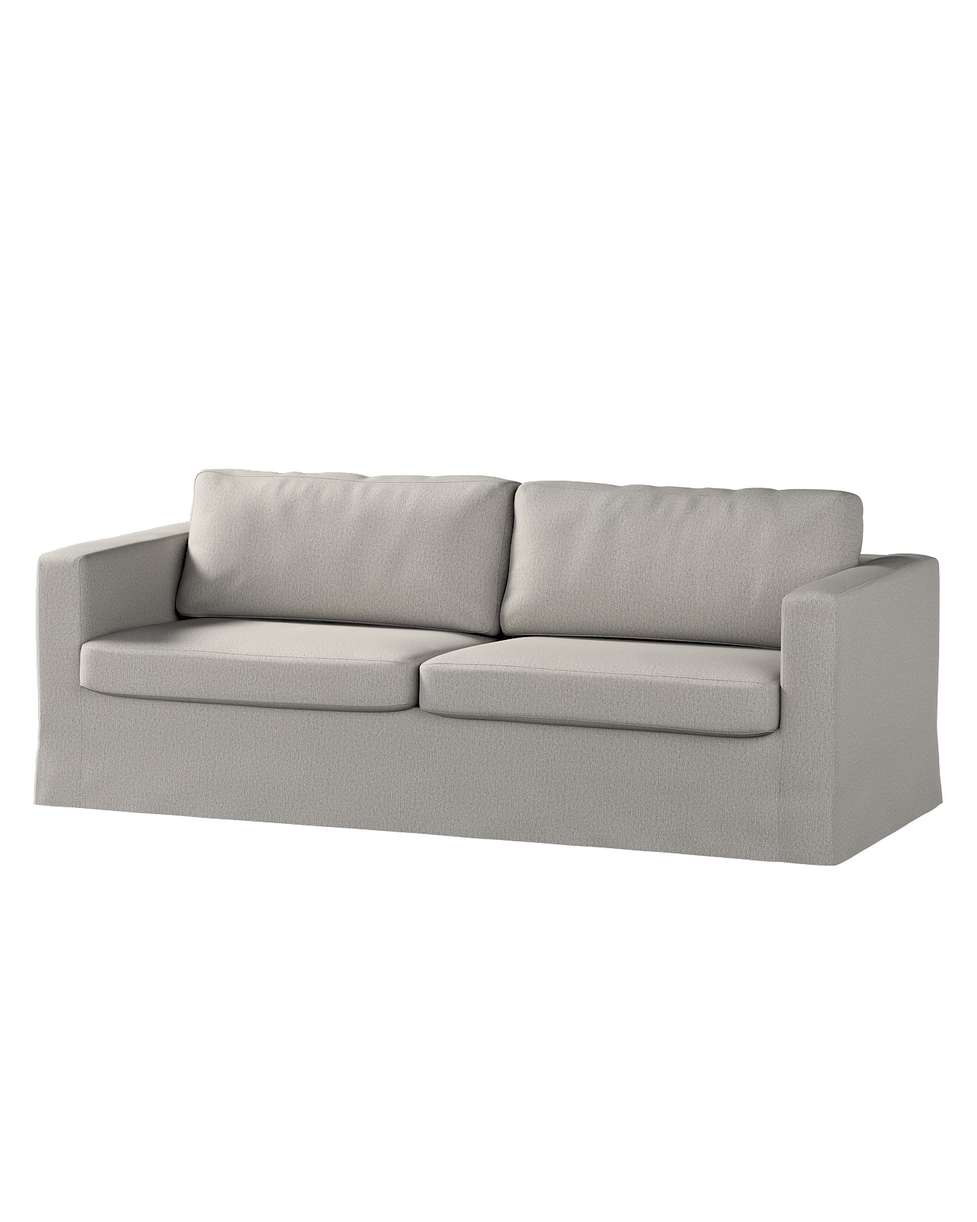 Bezug für Karlstad 3-Sitzer Sofa nicht ausklappbar, lang Farbe grau Stoff strukturiert