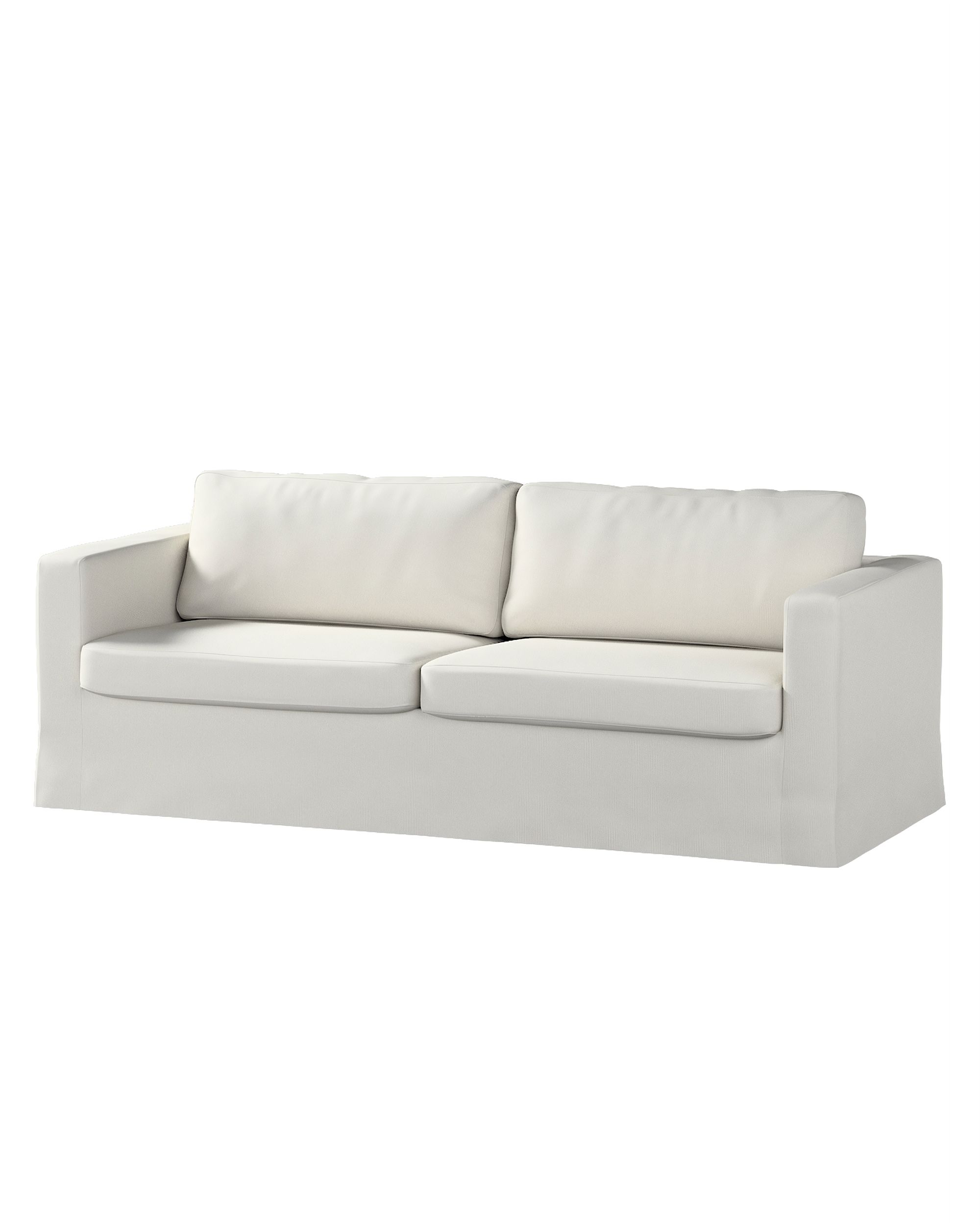 Bezug für Karlstad 3-Sitzer Sofa nicht ausklappbar, lang Farbe grau Stoff strukturiert