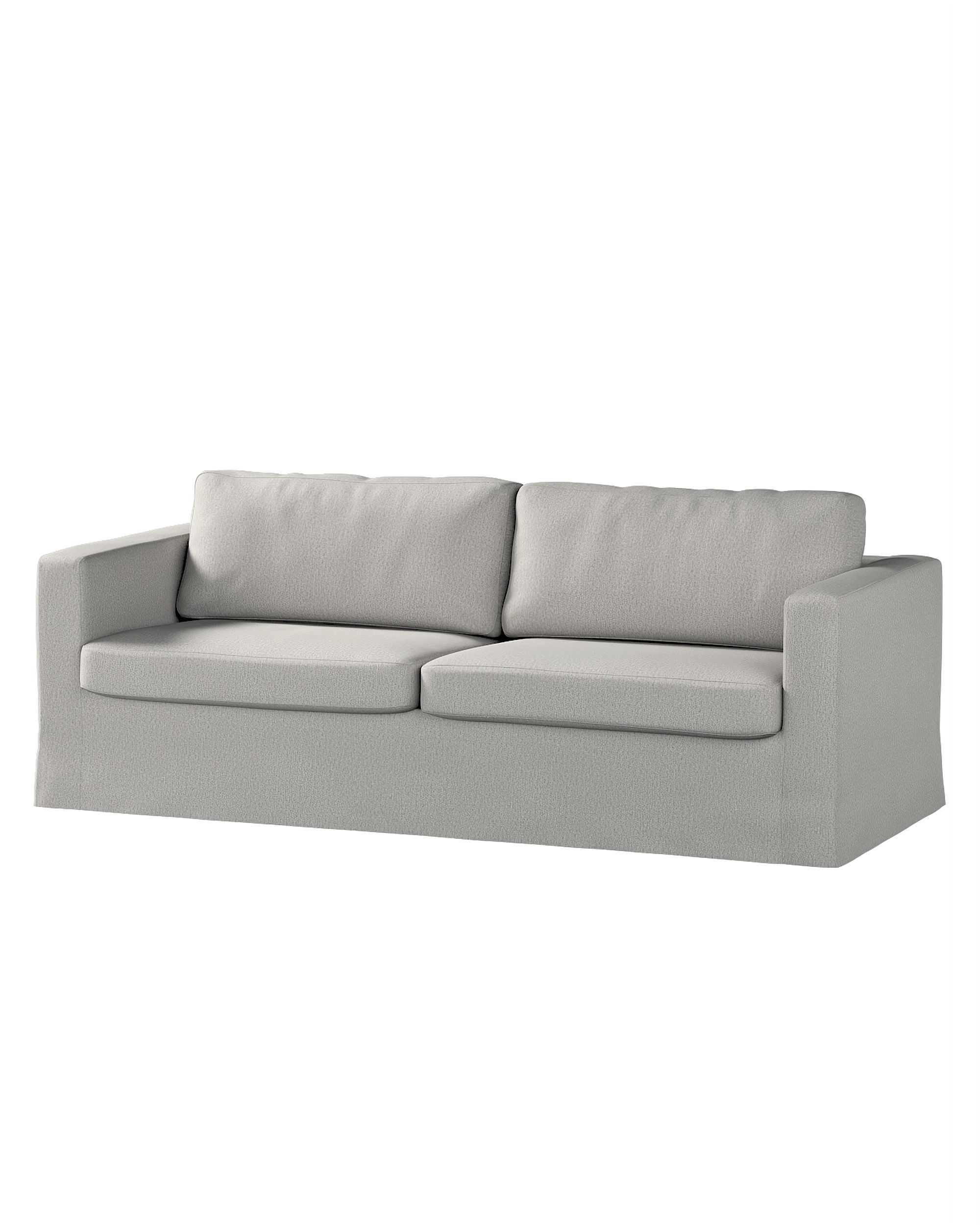 Bezug für Karlstad 3-Sitzer Sofa nicht ausklappbar, lang Farbe grau Stoff strukturiert