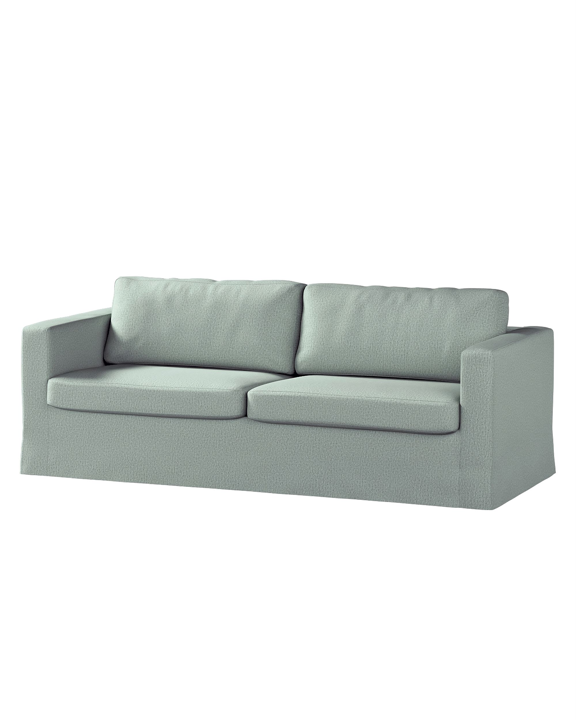 Bezug für Karlstad 3-Sitzer Sofa nicht ausklappbar, lang Farbe grün Stoff strukturiert
