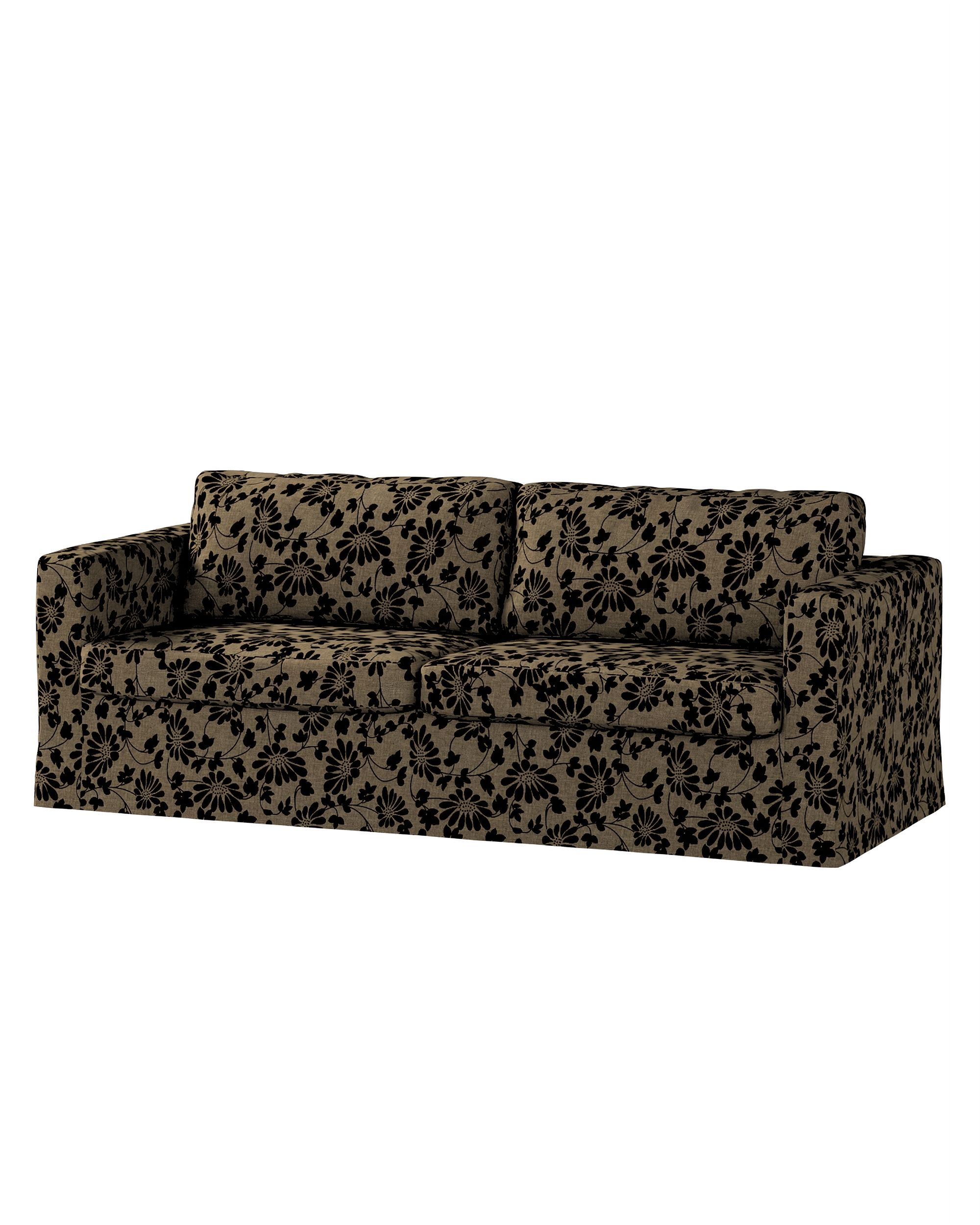 Bezug für Karlstad 3-Sitzer Sofa nicht ausklappbar, lang Farbe beige Stoff strukturiert, gemustert