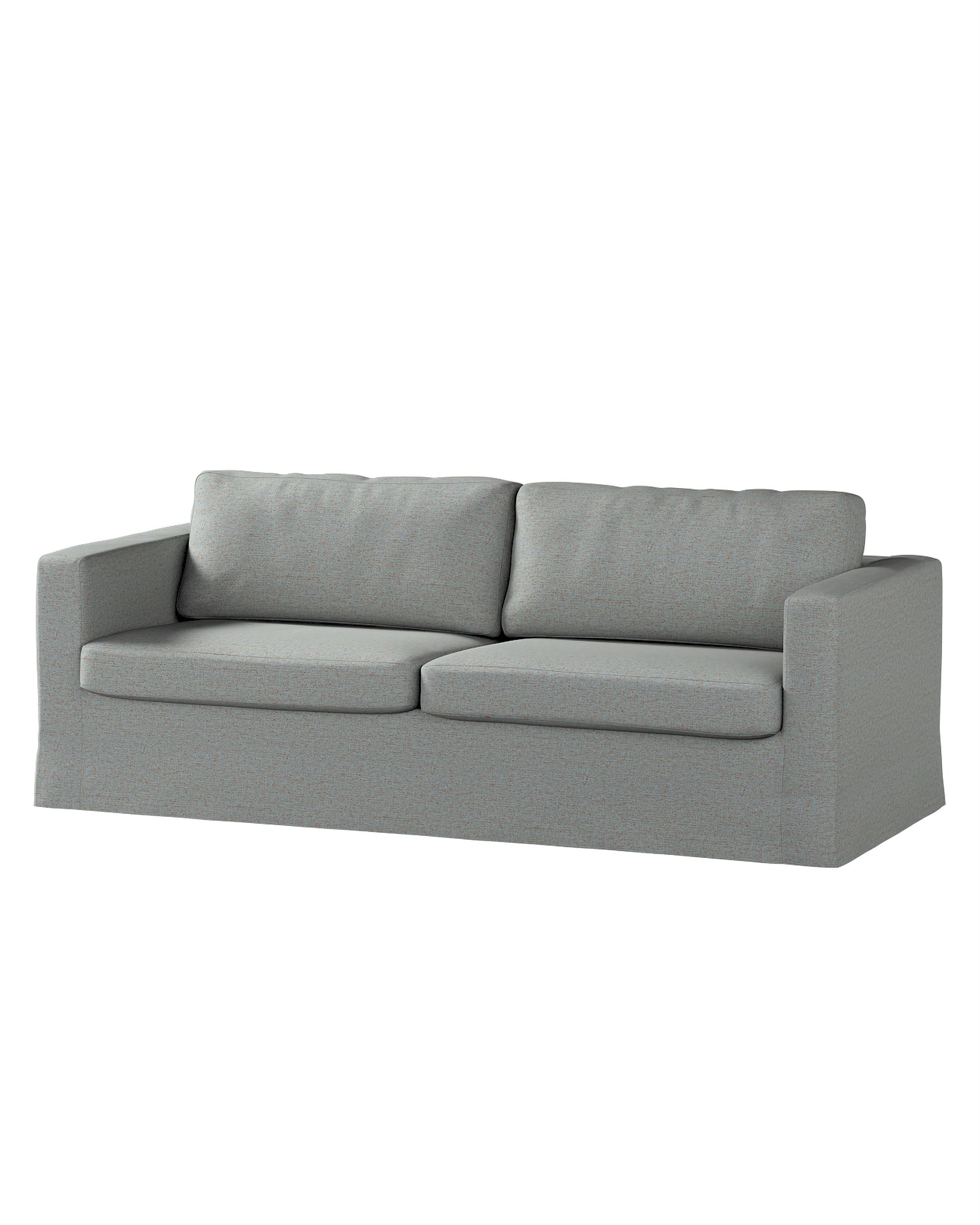 Bezug für Karlstad 3-Sitzer Sofa nicht ausklappbar, lang Farbe blau Stoff strukturiert