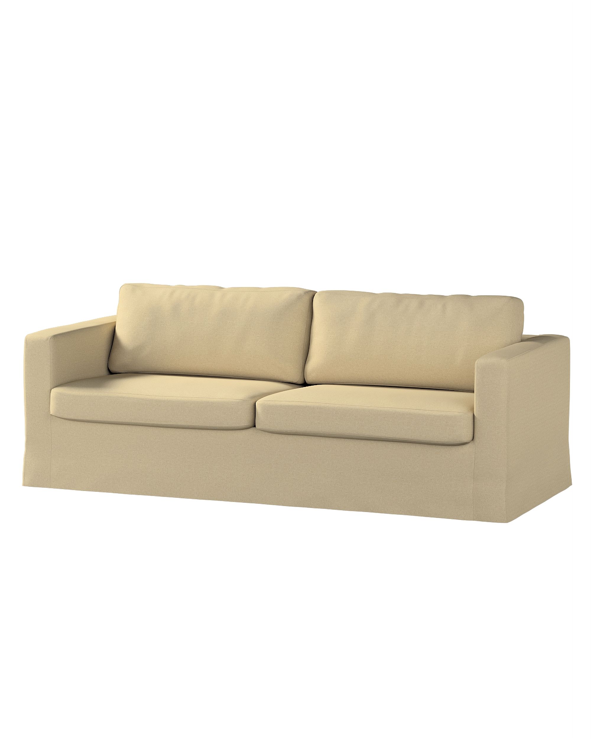 Bezug für Karlstad 3-Sitzer Sofa nicht ausklappbar, lang Farbe grün Stoff strukturiert