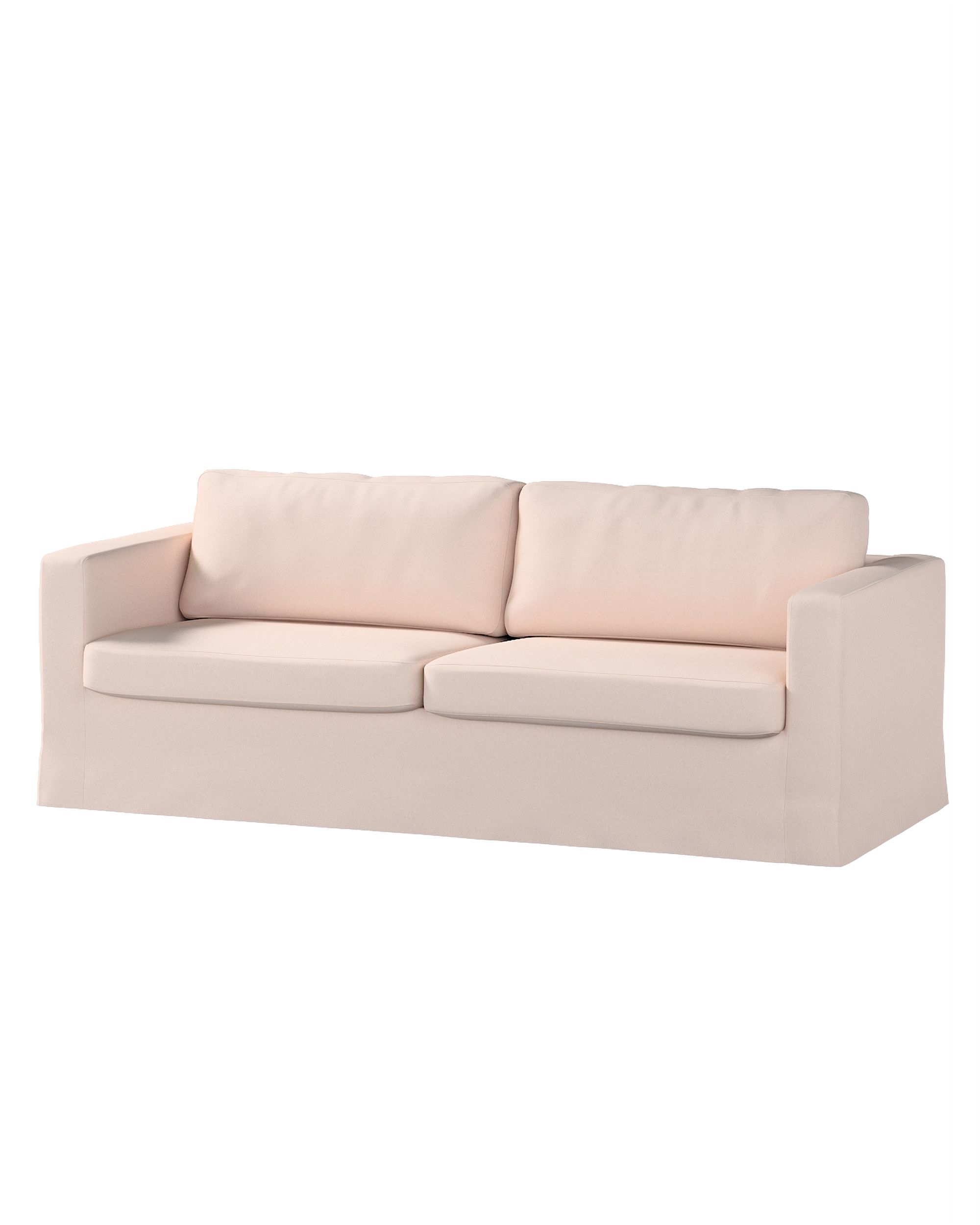 Bezug für Karlstad 3-Sitzer Sofa nicht ausklappbar, lang Farbe rosa Stoff strukturiert