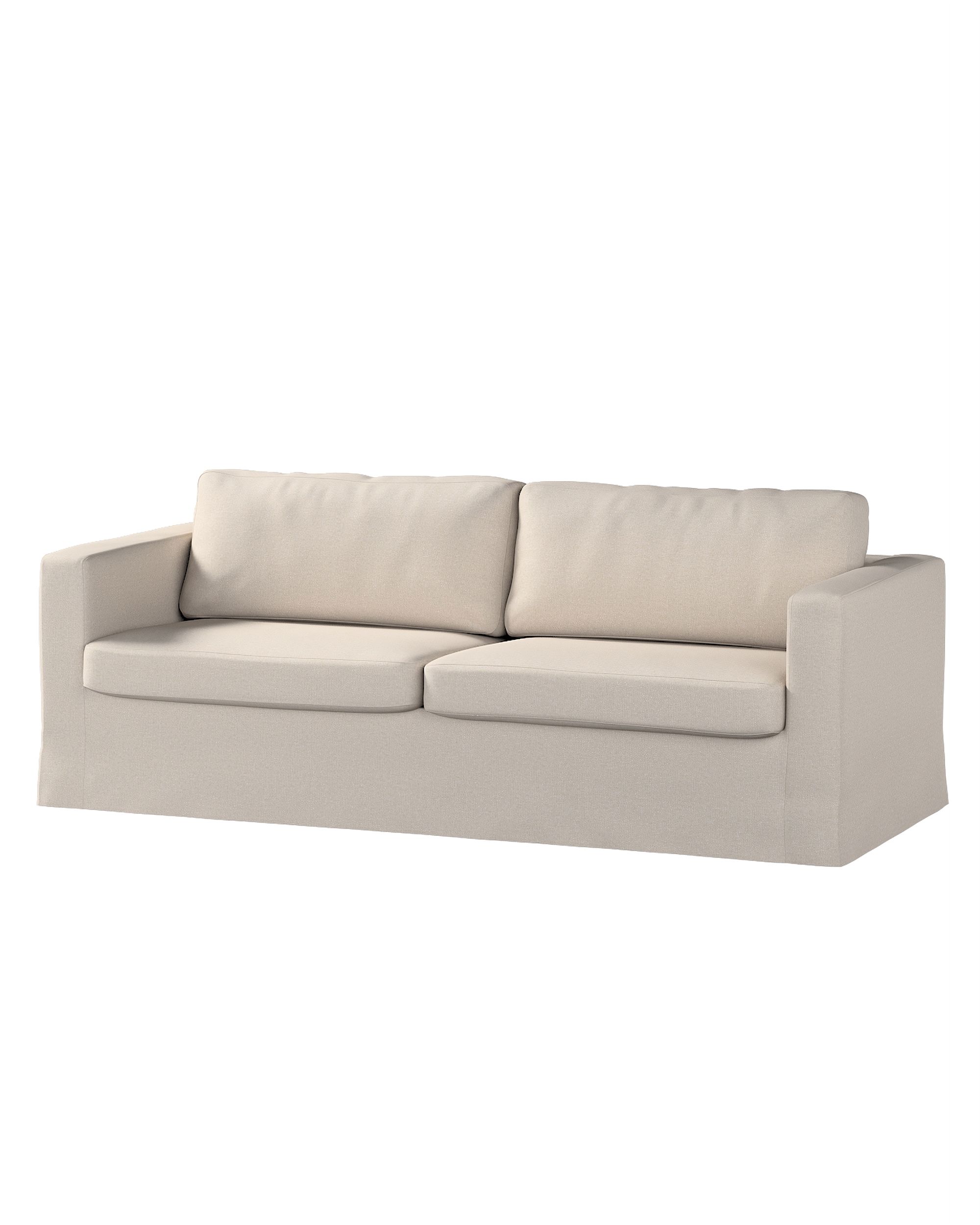 Bezug für Karlstad 3-Sitzer Sofa nicht ausklappbar, lang Farbe grau Stoff strukturiert
