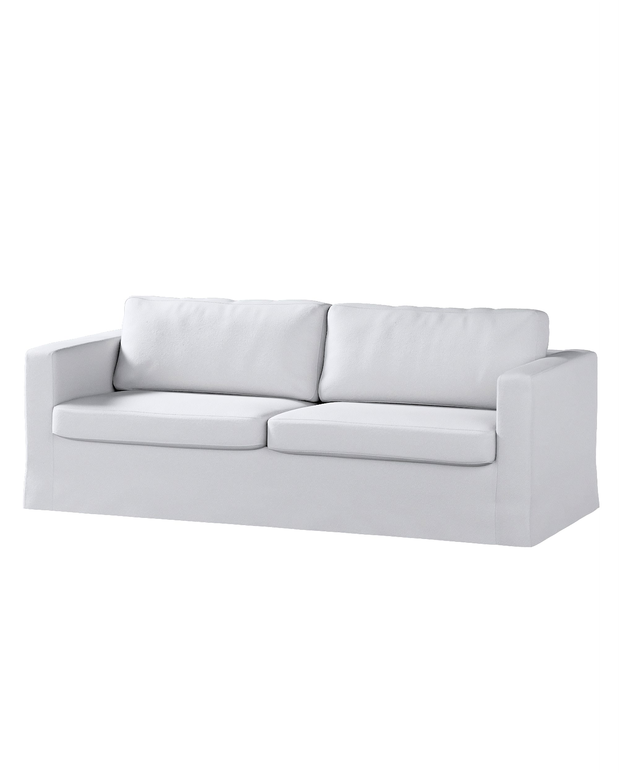 Bezug für Karlstad 3-Sitzer Sofa nicht ausklappbar, lang Farbe weiß Stoff strukturiert