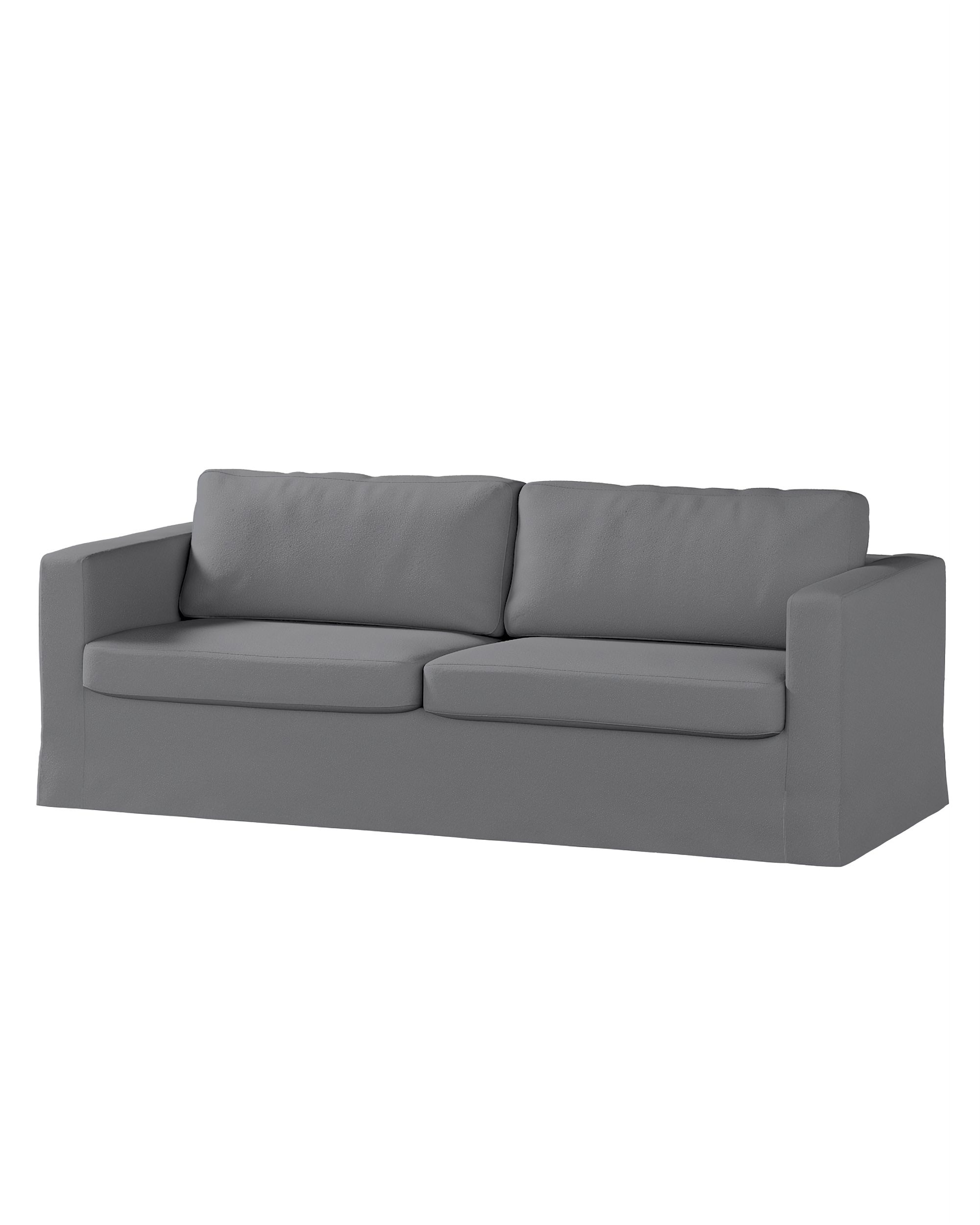 Bezug für Karlstad 3-Sitzer Sofa nicht ausklappbar, lang Farbe grau Stoff strukturiert