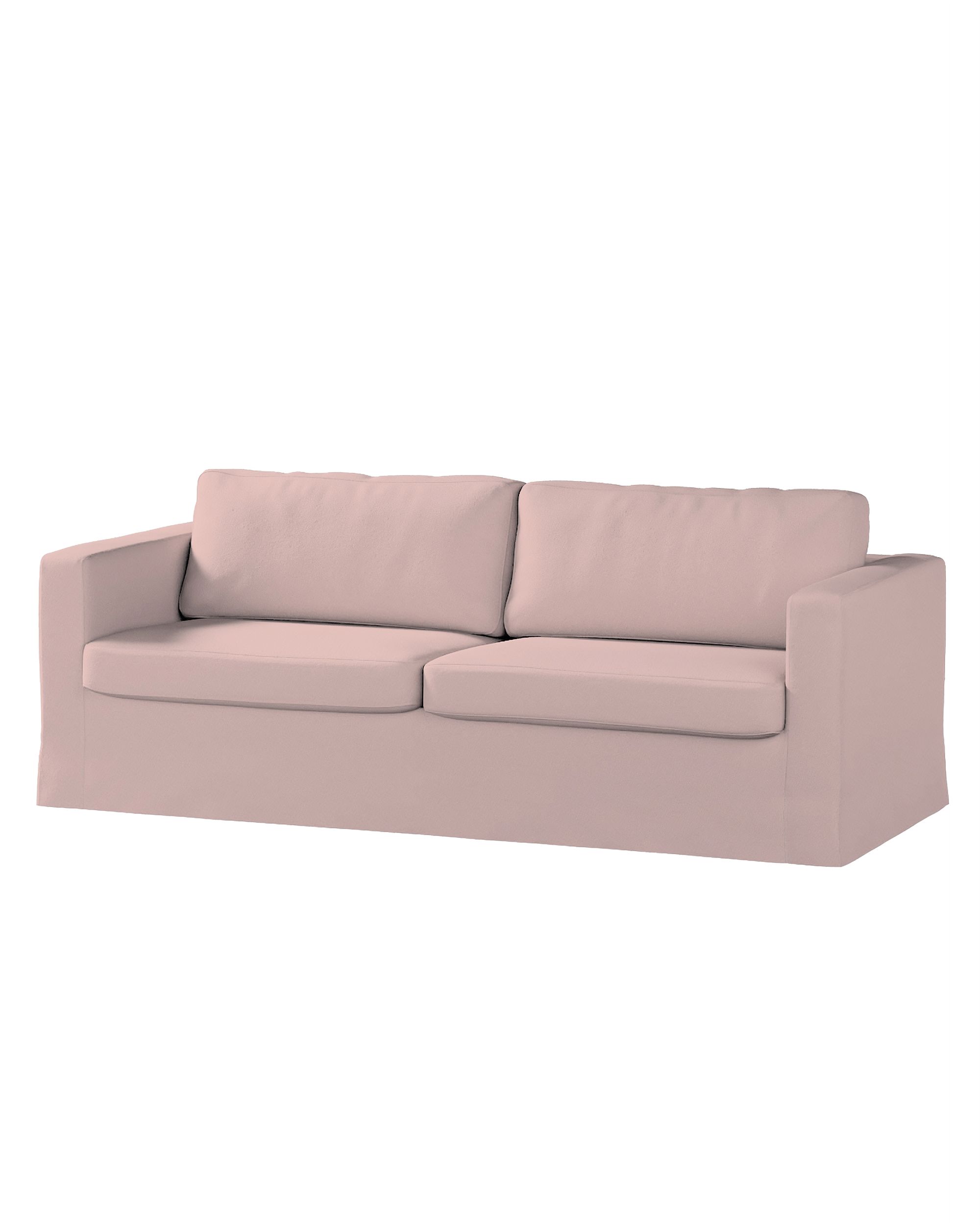 Bezug für Karlstad 3-Sitzer Sofa nicht ausklappbar, lang Farbe rosa Stoff strukturiert