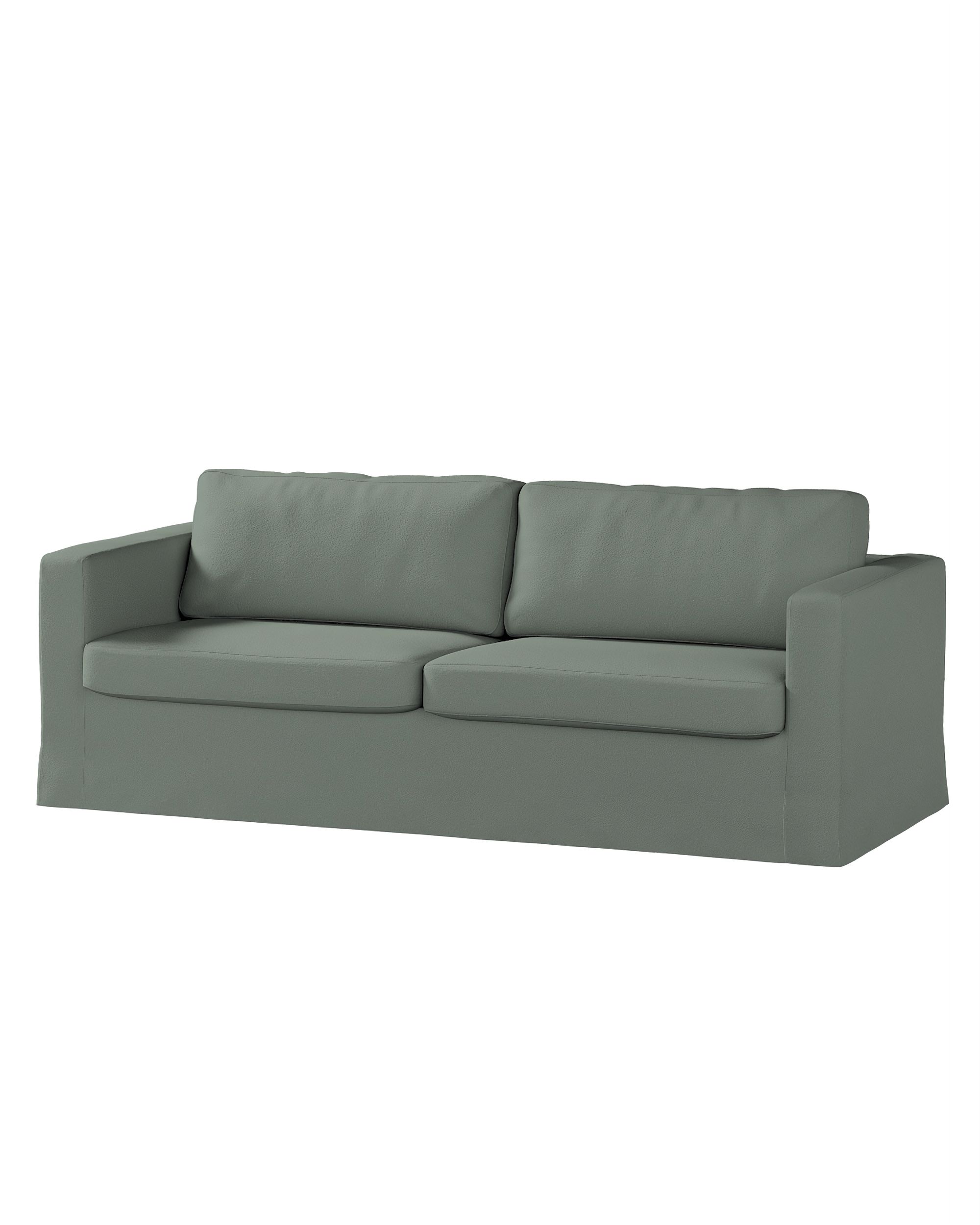 Bezug für Karlstad 3-Sitzer Sofa nicht ausklappbar, lang Farbe grün Stoff strukturiert