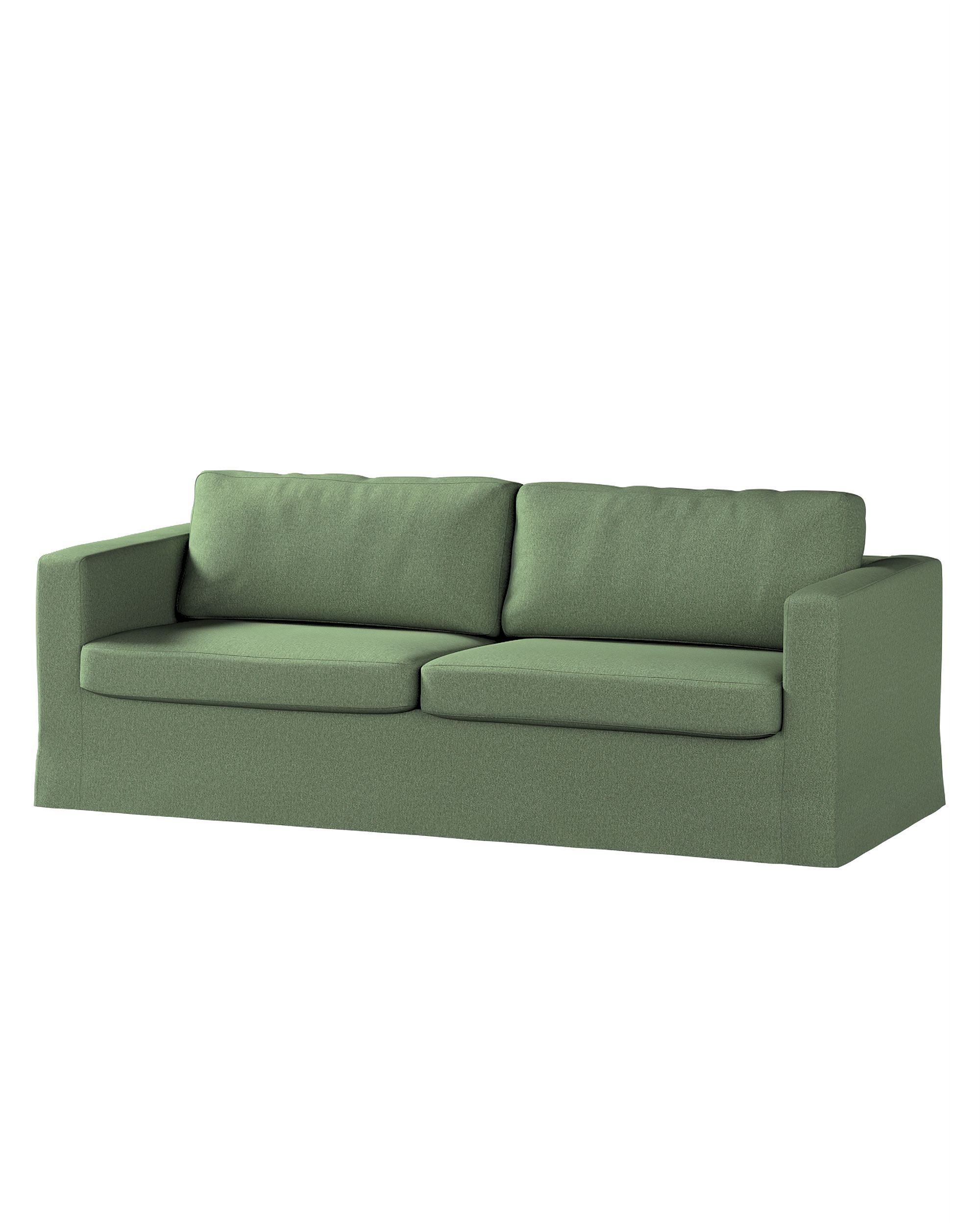 Bezug für Karlstad 3-Sitzer Sofa nicht ausklappbar, lang Farbe grün Stoff strukturiert