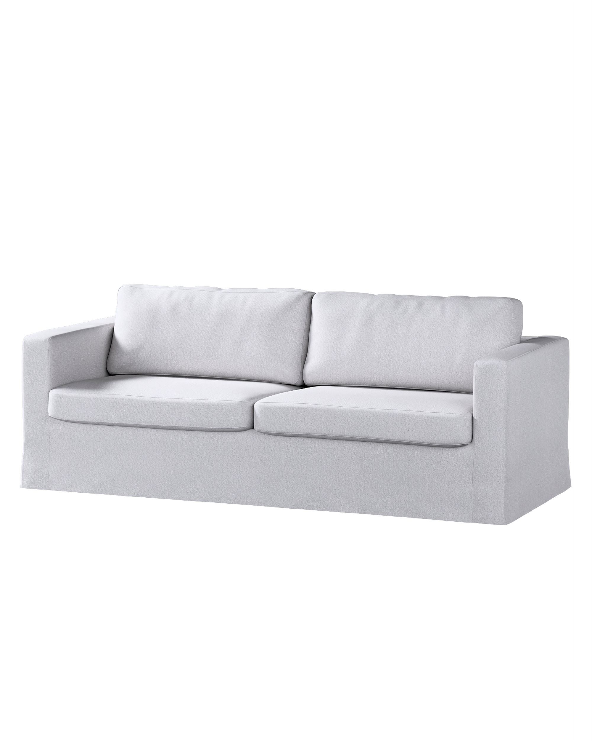 Bezug für Karlstad 3-Sitzer Sofa nicht ausklappbar, lang Farbe grau Stoff strukturiert