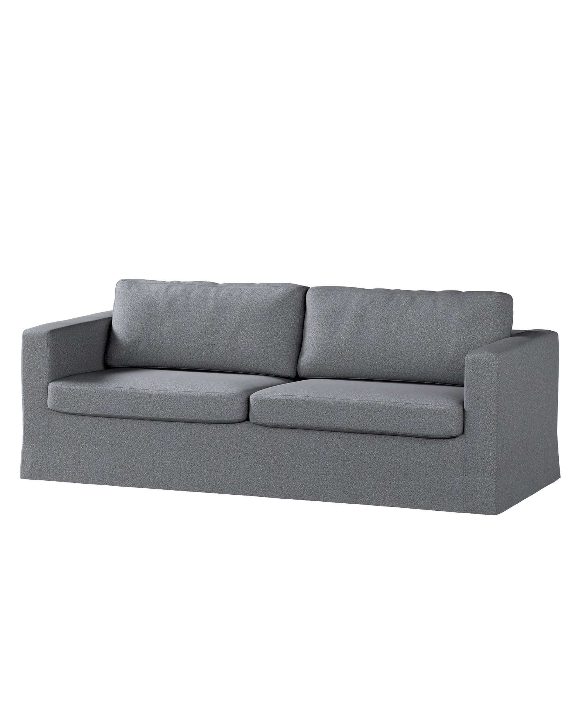 Bezug für Karlstad 3-Sitzer Sofa nicht ausklappbar, lang Farbe grau Stoff strukturiert