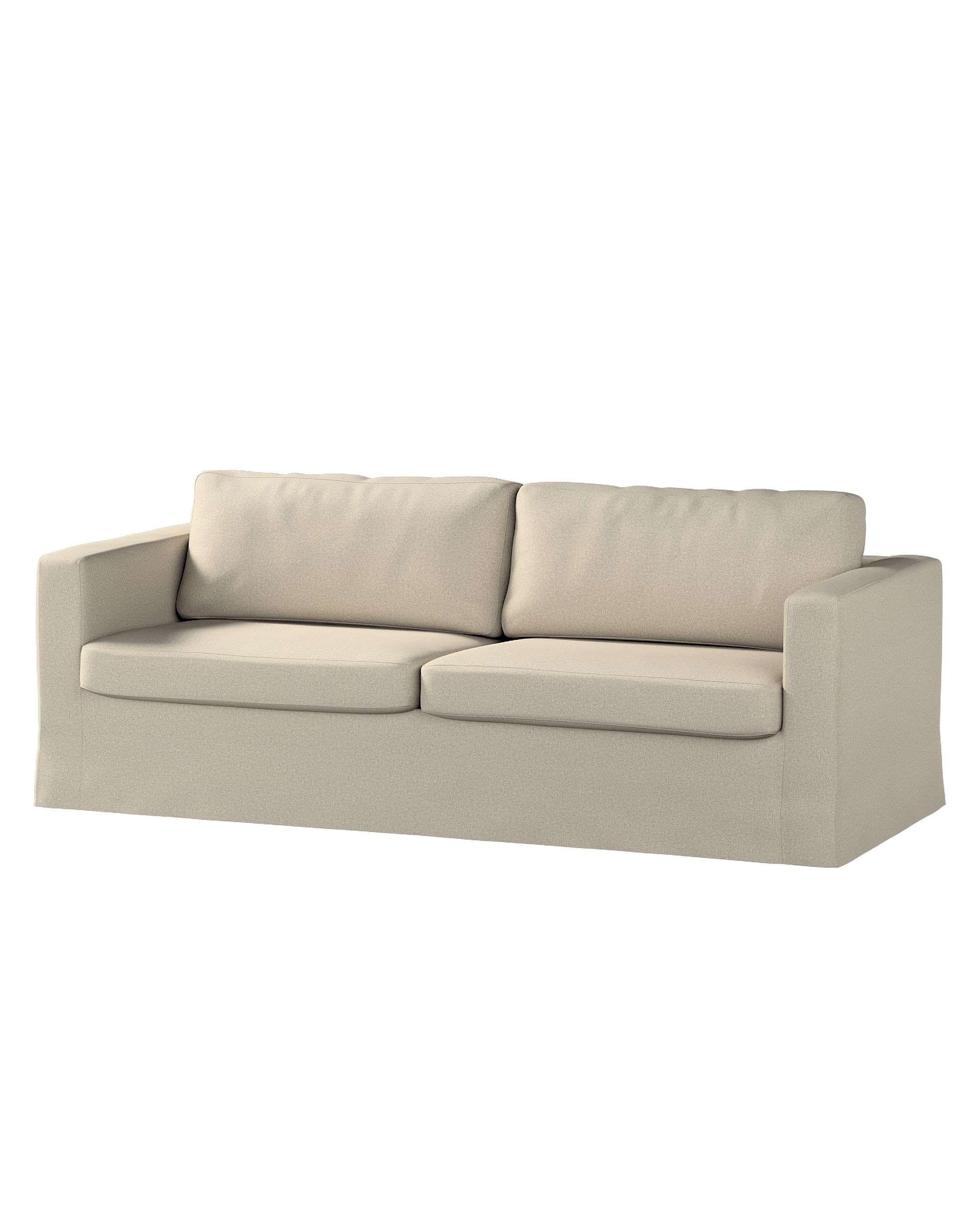 Bezug für Karlstad 3-Sitzer Sofa nicht ausklappbar, lang Farbe beige Stoff strukturiert