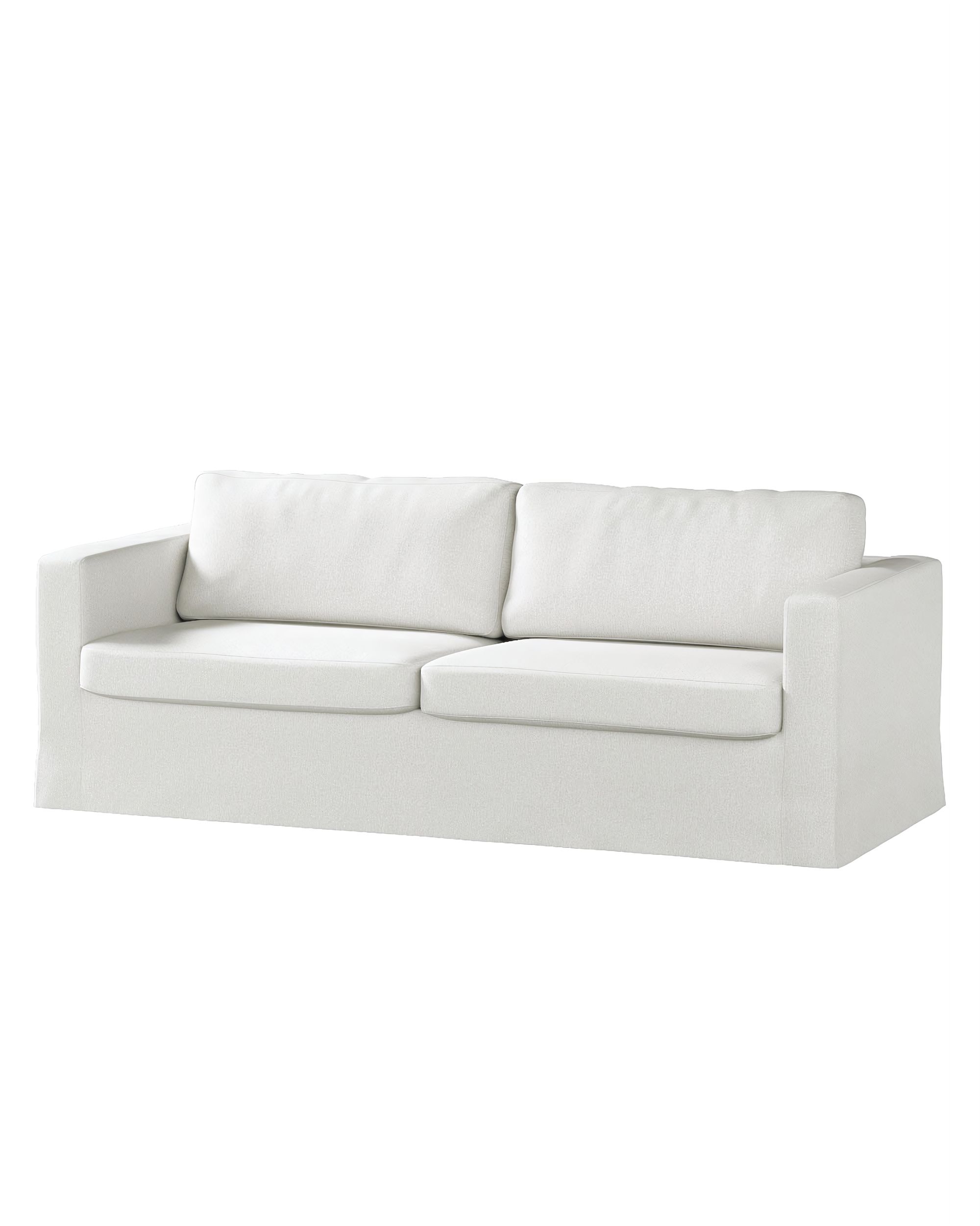 Bezug für Karlstad 3-Sitzer Sofa nicht ausklappbar, lang Farbe creme Stoff strukturiert