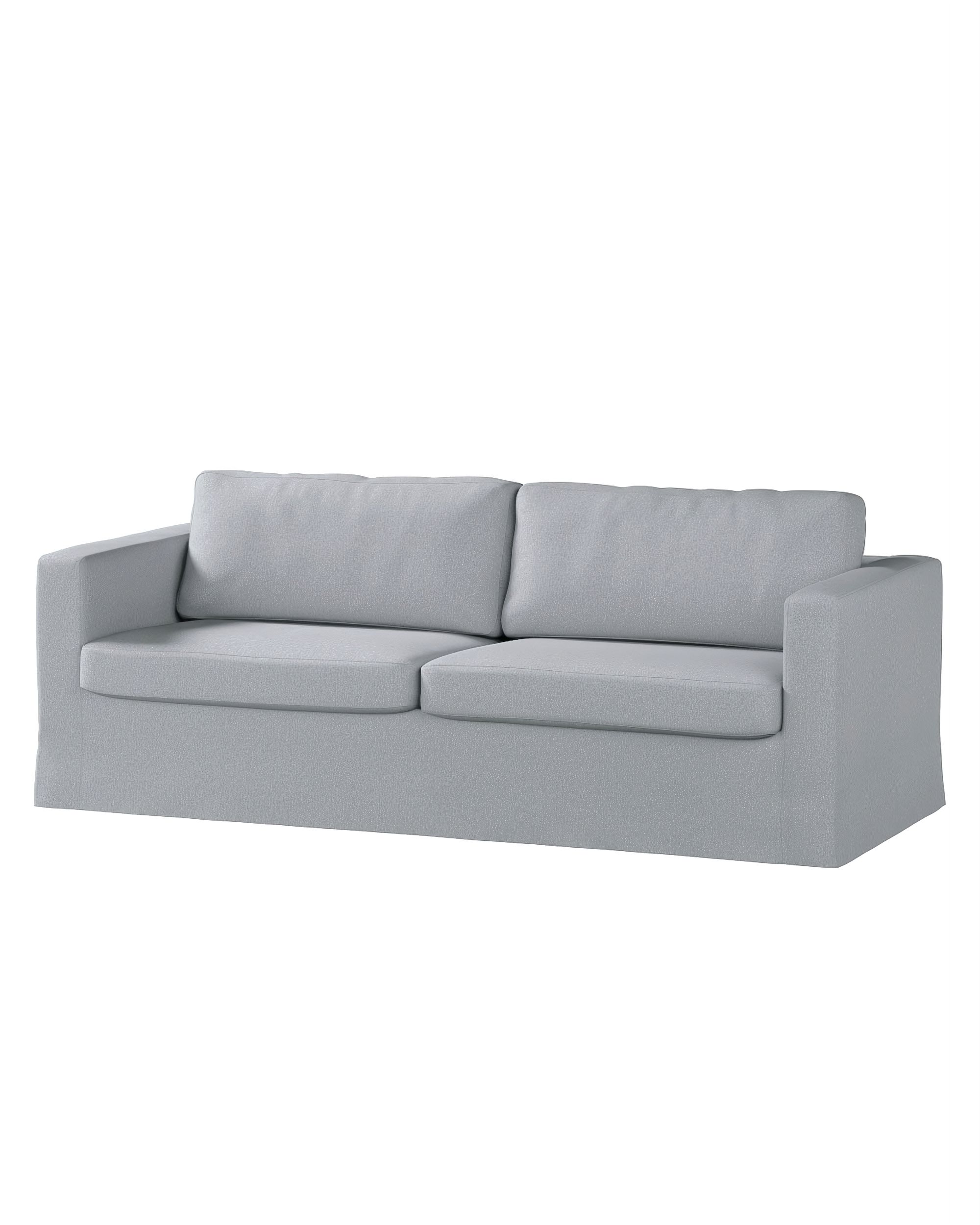 Bezug für Karlstad 3-Sitzer Sofa nicht ausklappbar, lang Farbe grau Stoff strukturiert