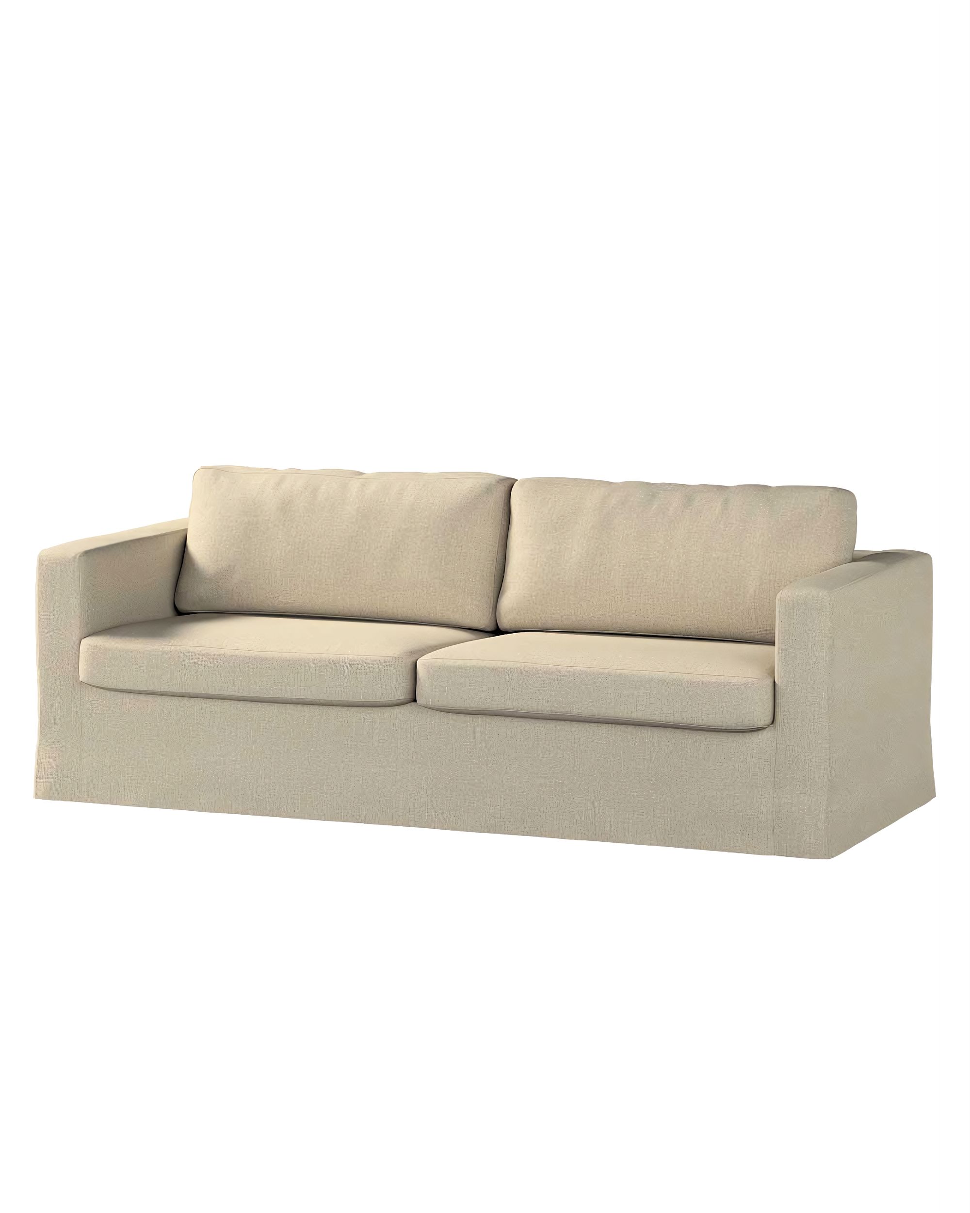 Bezug für Karlstad 3-Sitzer Sofa nicht ausklappbar, lang Farbe beige Stoff strukturiert
