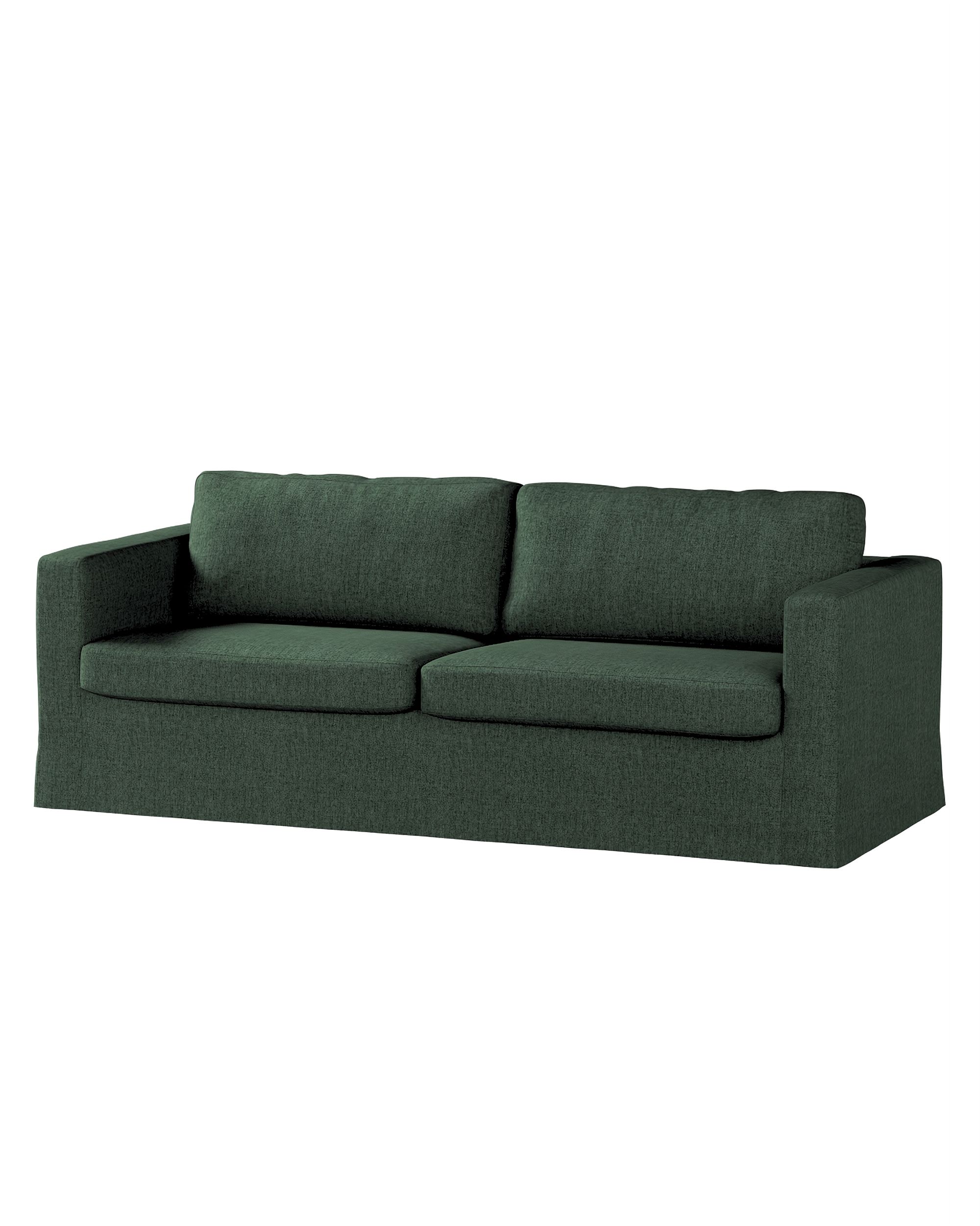Bezug für Karlstad 3-Sitzer Sofa nicht ausklappbar, lang Farbe grün Stoff strukturiert