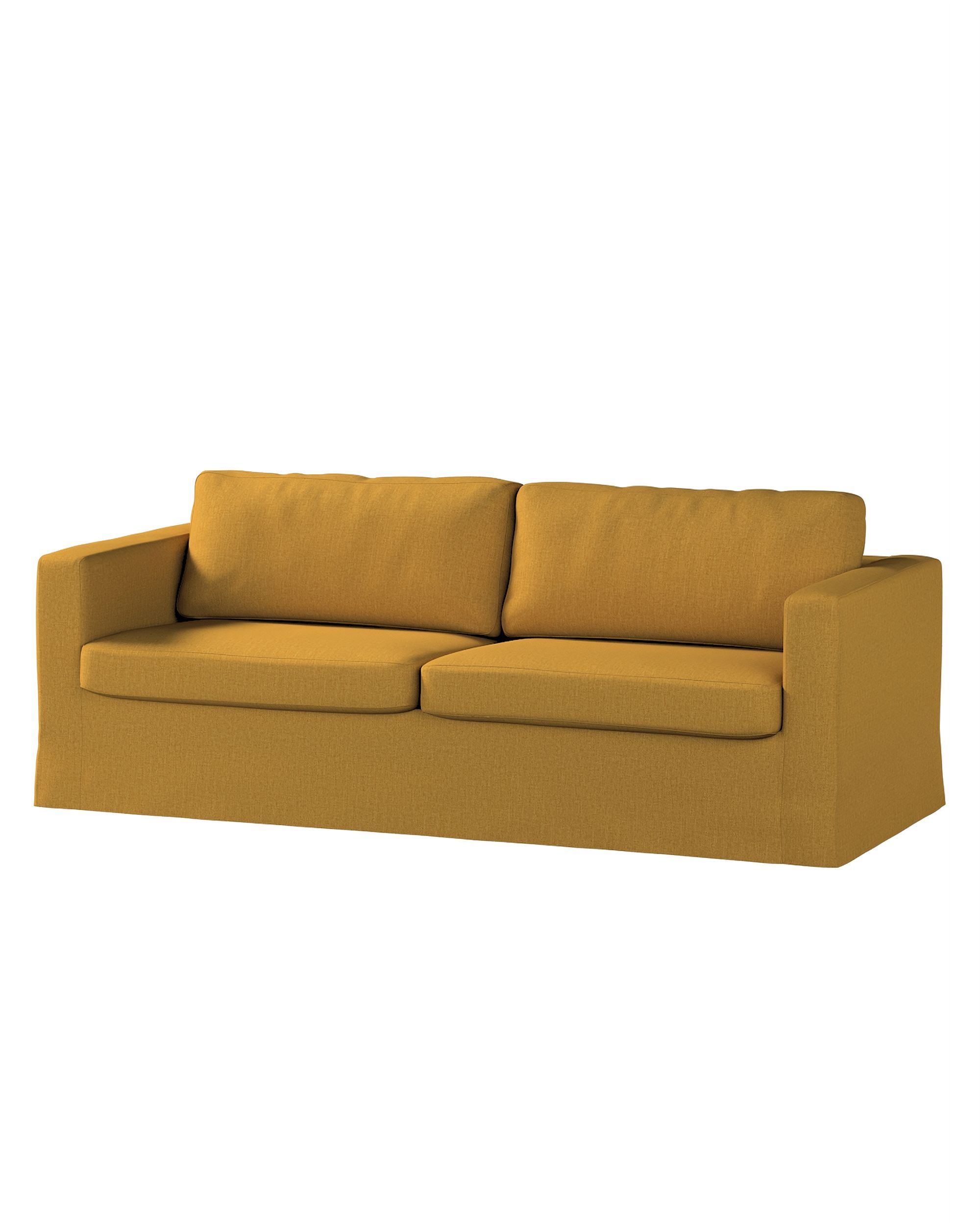 Bezug für Karlstad 3-Sitzer Sofa nicht ausklappbar, lang Farbe gelb Stoff strukturiert